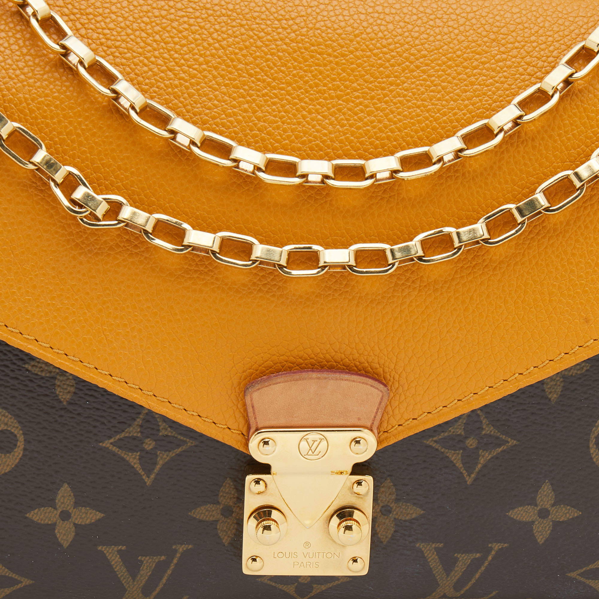 Louis Vuitton Safran Monogram Canvas and Leather Pallas Chain Bag