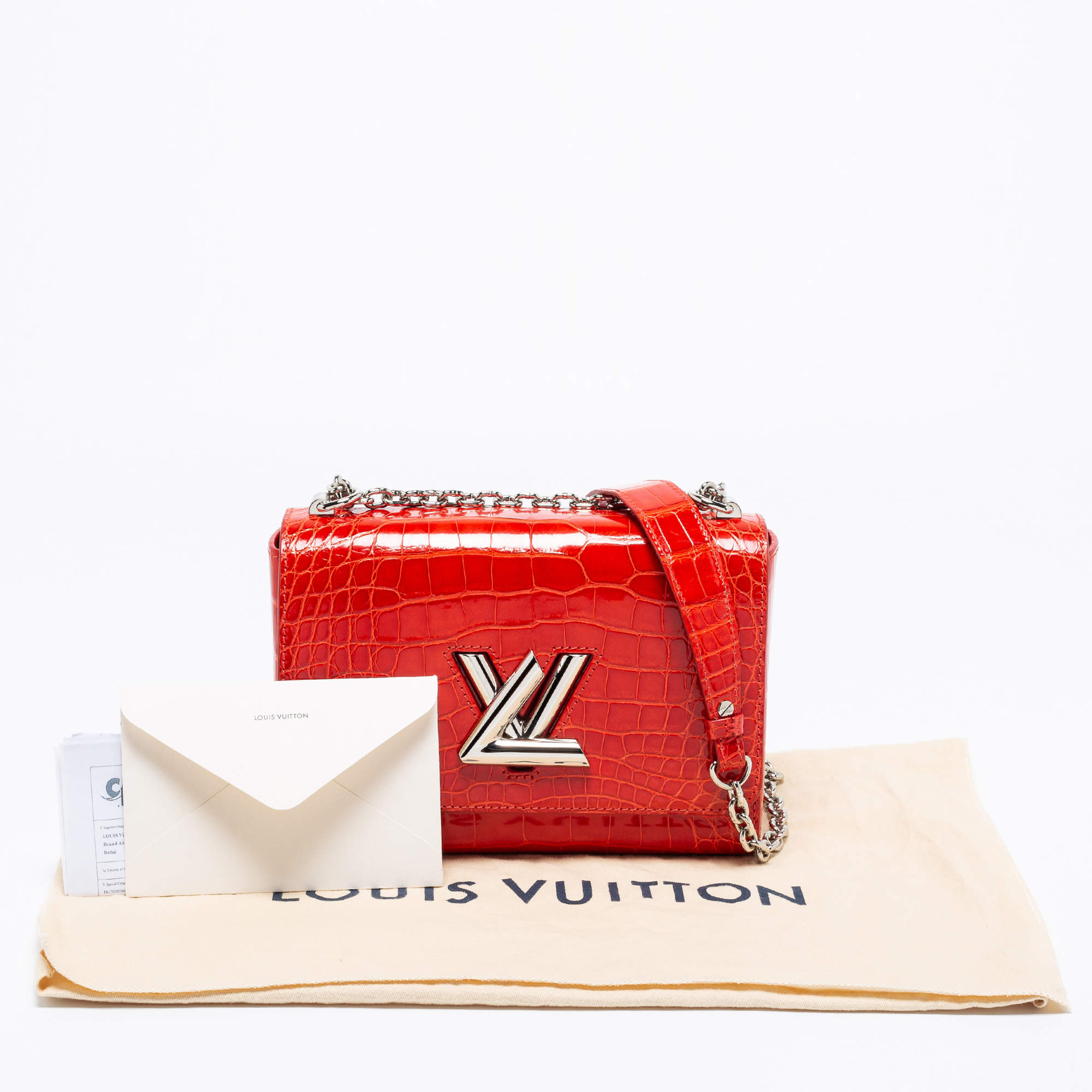 Louis Vuitton Rouge Alligator Twist MM Bag Louis Vuitton