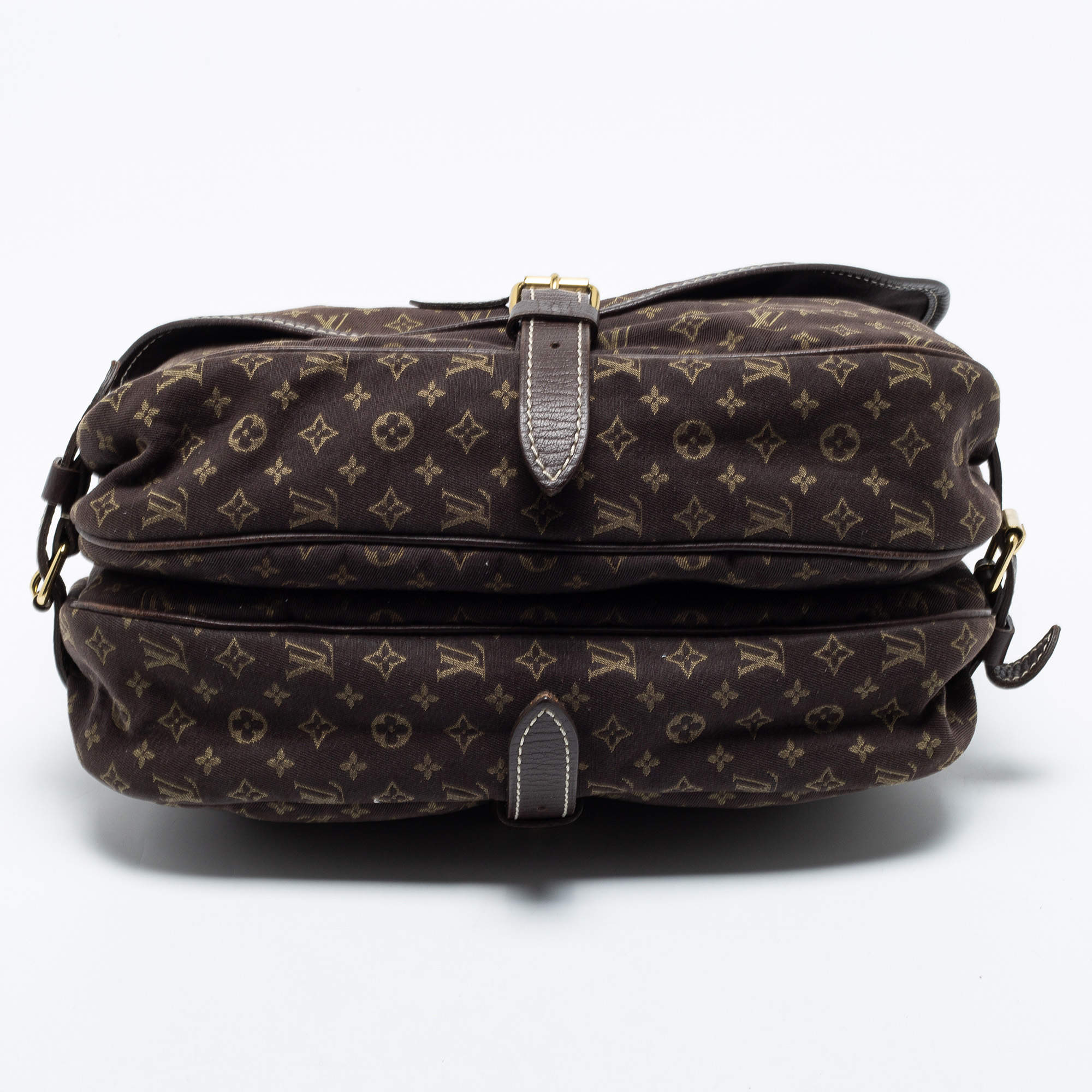 Louis Vuitton - Brown Monogram Fusain Saumur Mini Lin Bag