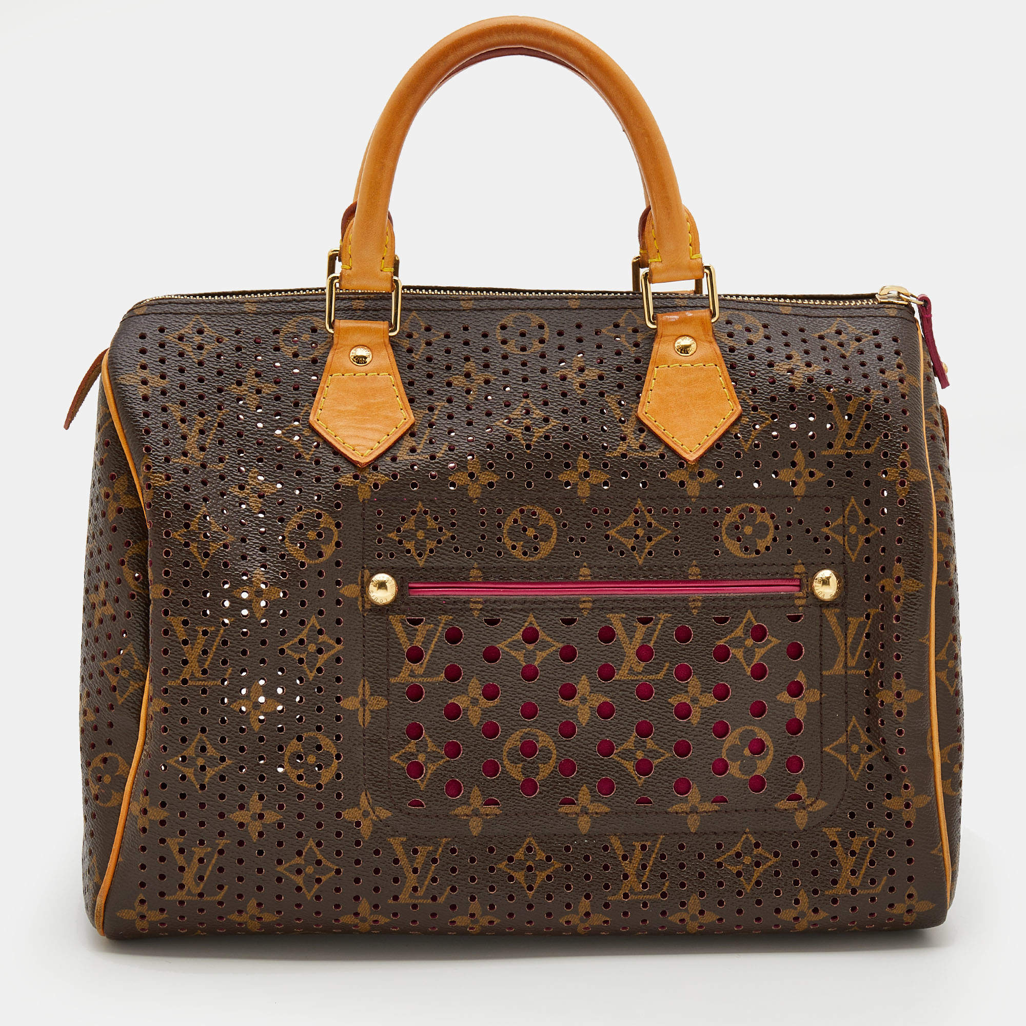 Louis Vuitton Limited Edition Fuchsia Perforated Speedy 30 Bag