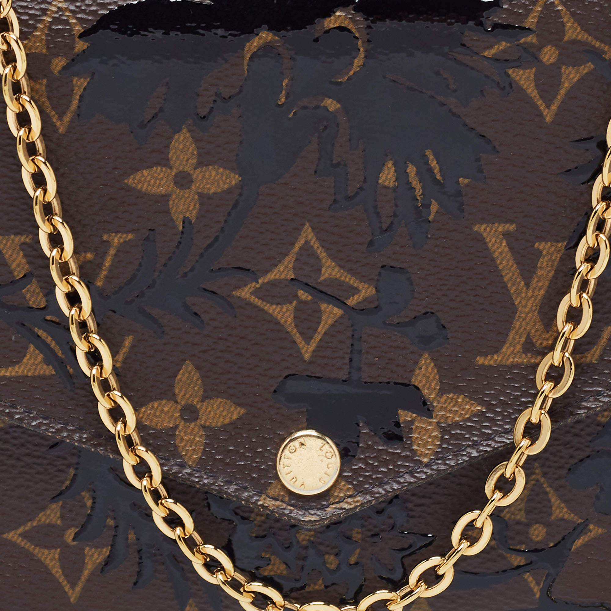 Louis Vuitton Monogram Canvas Limited Edition Blossom Pochette Felicie  Clutch Bag Louis Vuitton