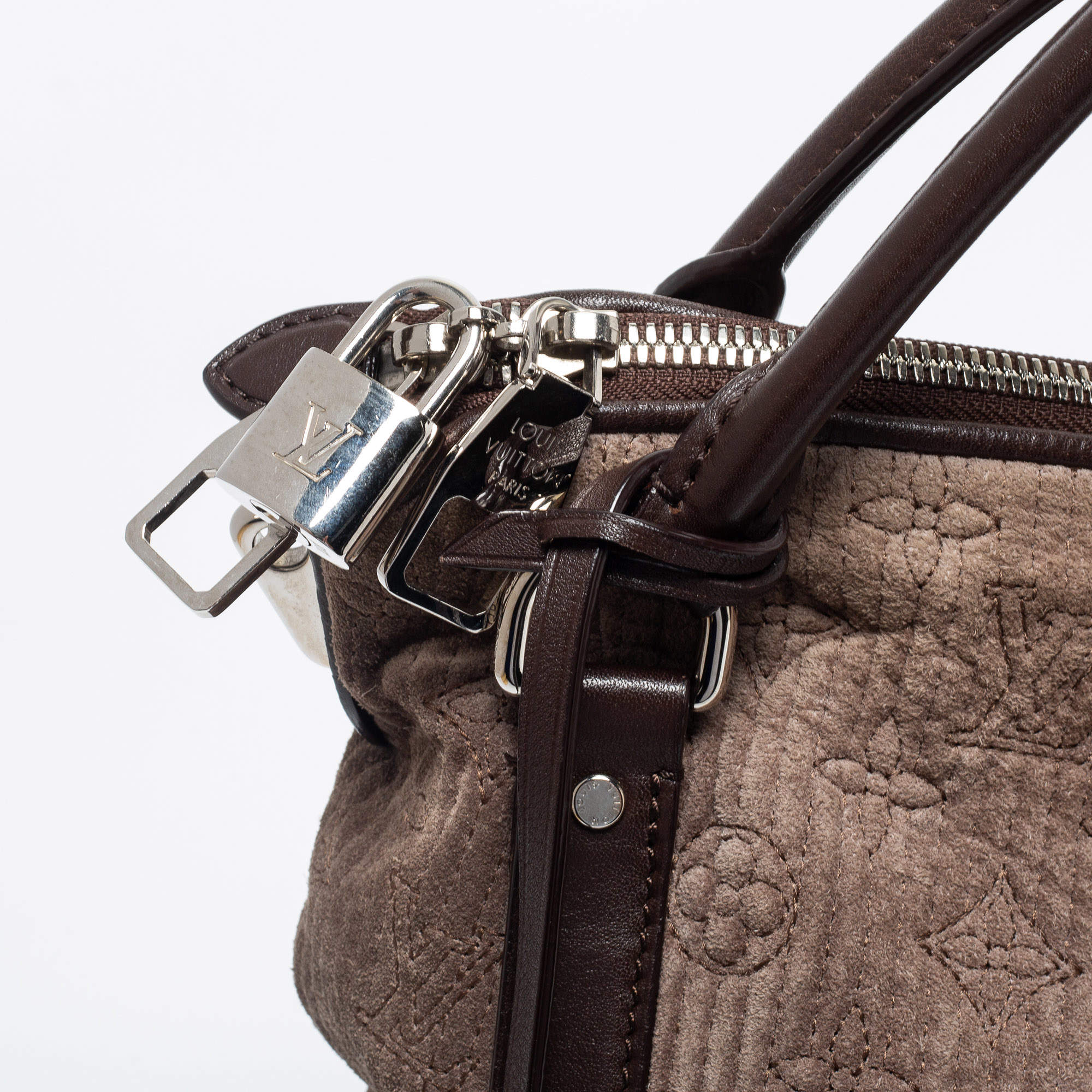 Louis Vuitton Gris Antheia Monogram Leather Ixia PM Bag 235lvs56