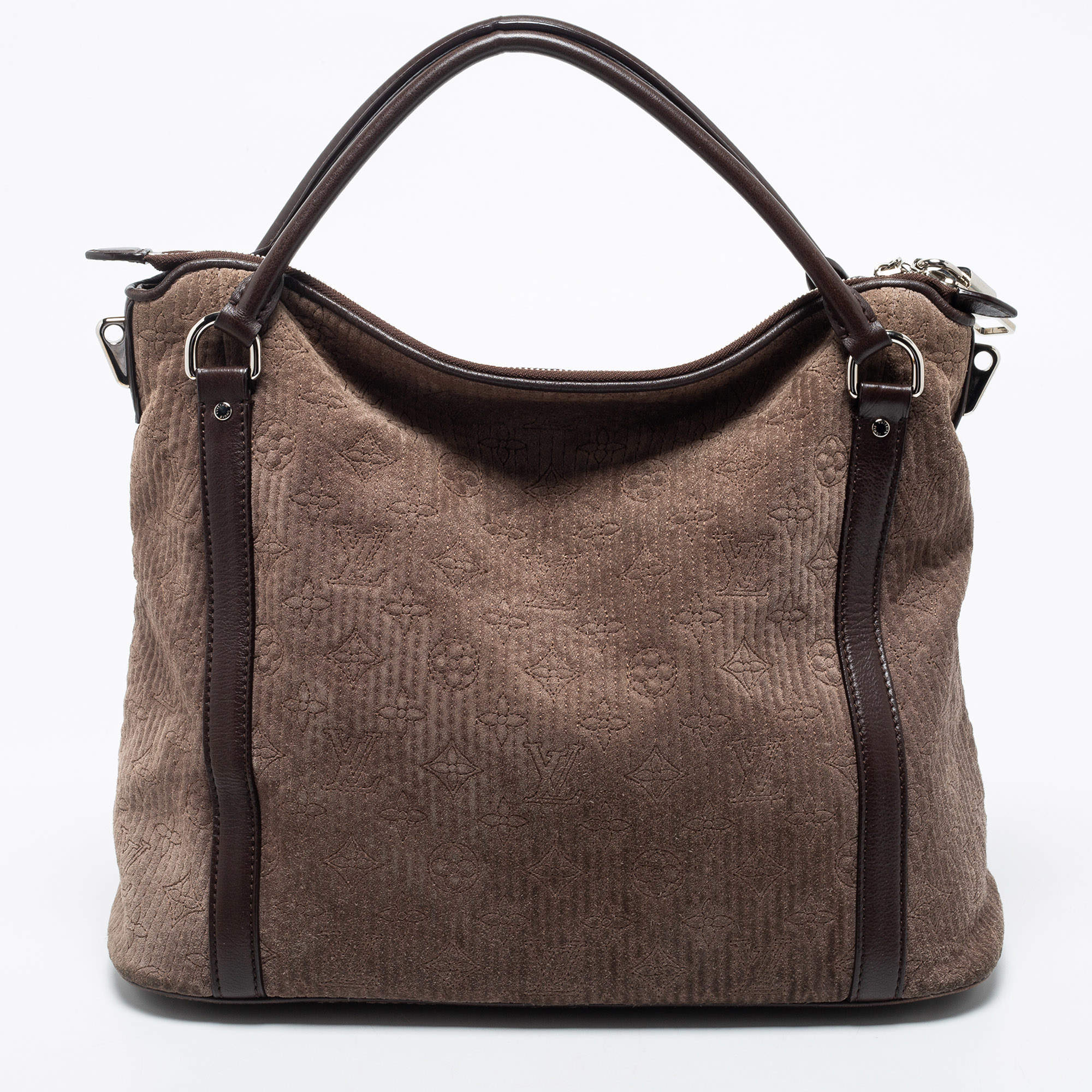 Antheia handbag Louis Vuitton Brown in Suede - 23479905