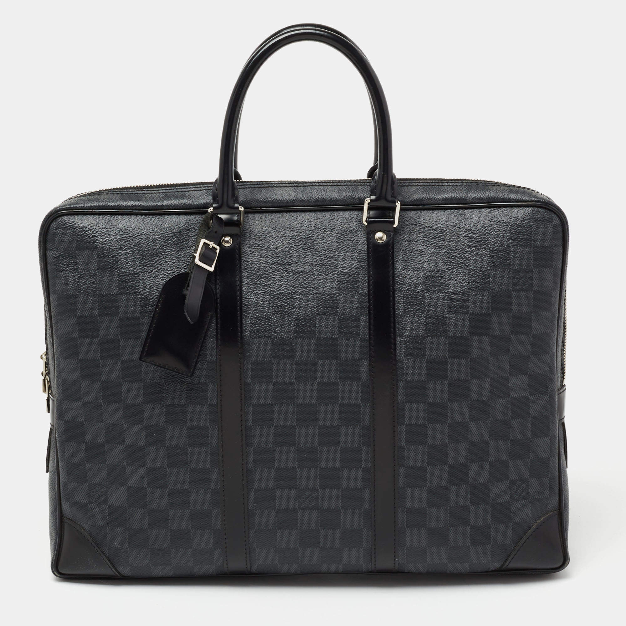 مملوكة مسبقًا Louis Vuitton Damier Graphite Canvas Porte Documents Voyage Briefcase