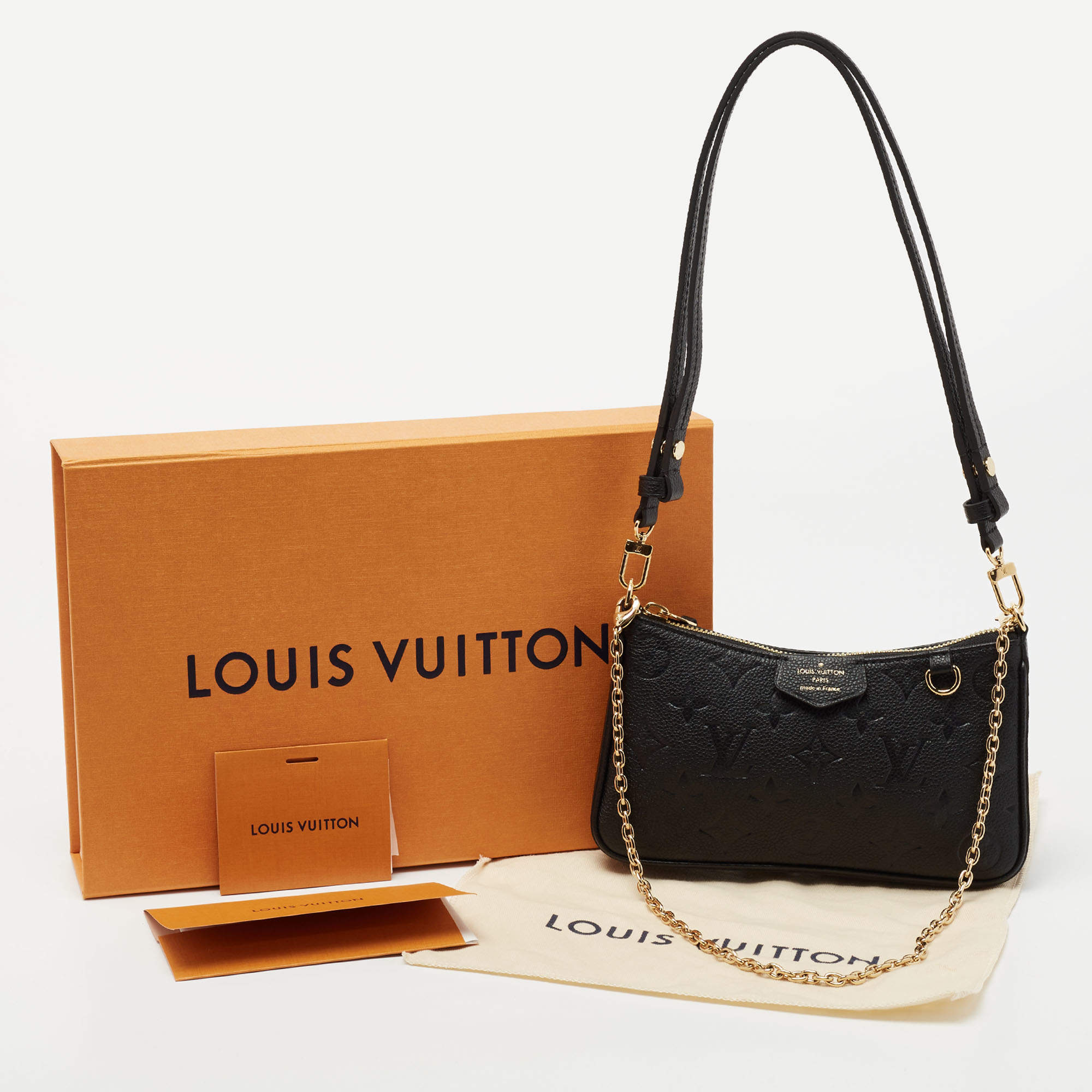 Louis Vuitton Cream Monogram Empreinte Easy Pouch on Strap Crossbody 1LV1114a