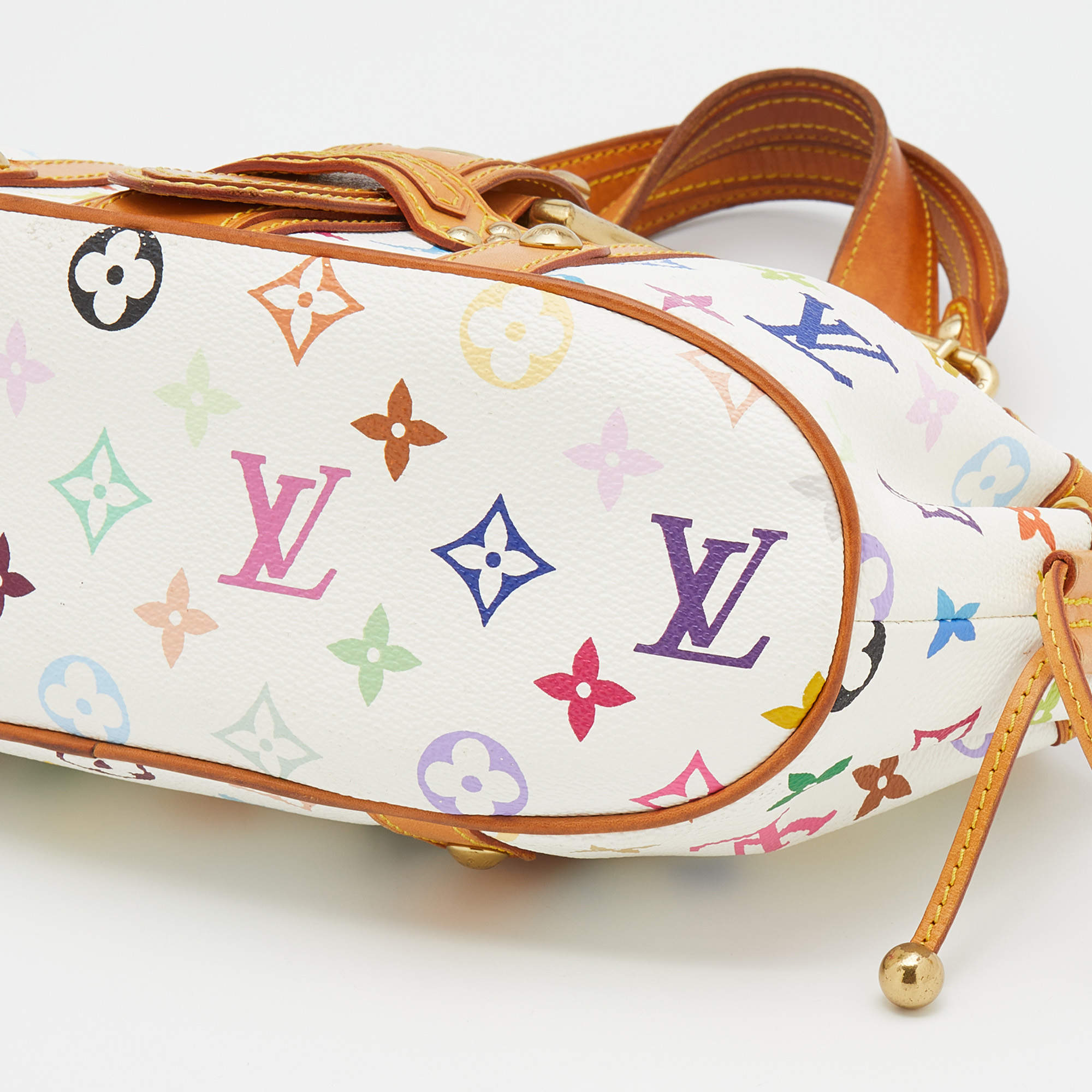 LOUIS VUITTON Monogram Multicolor Theda GM White 1240884