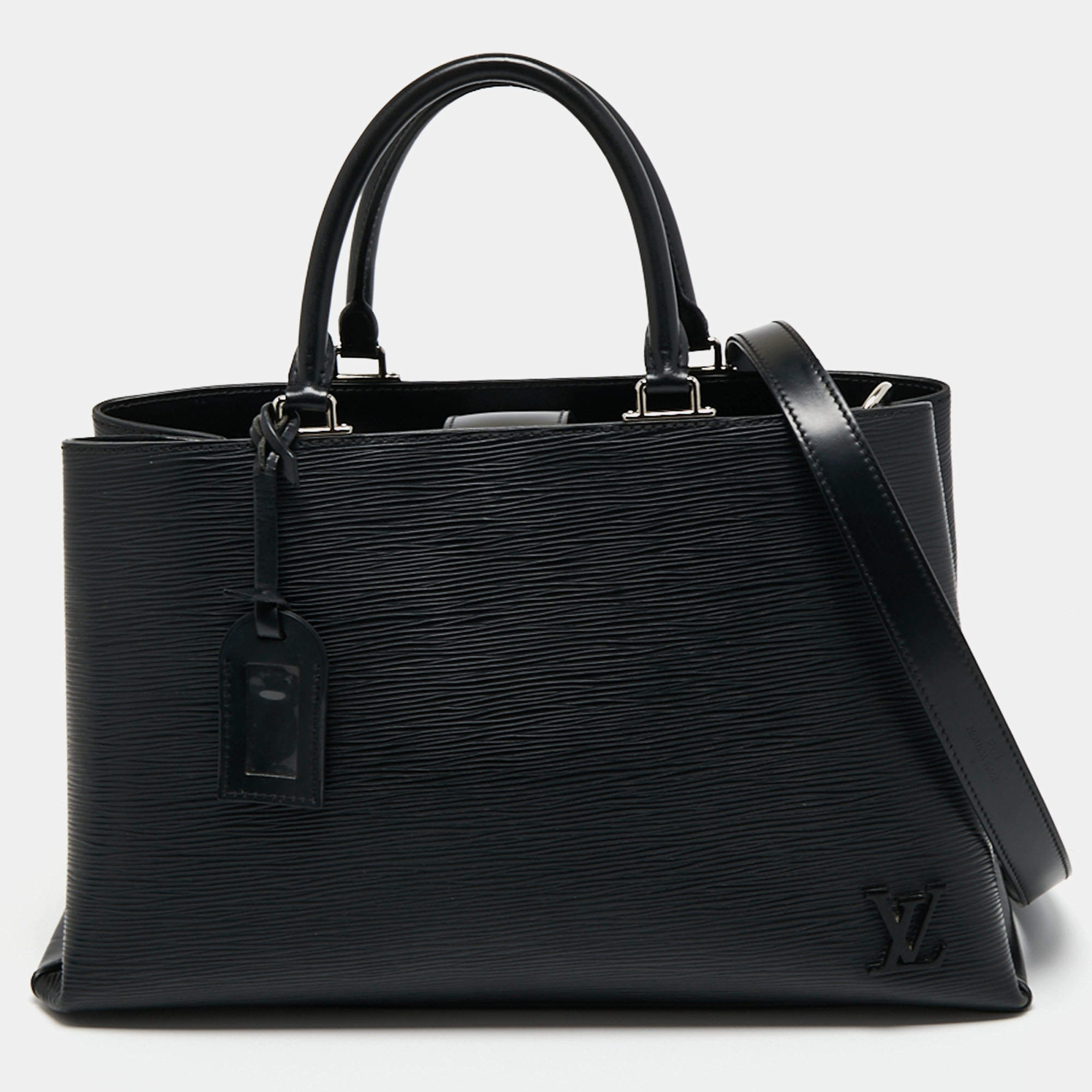 Louis Vuitton Kleber MM Epi Honey Gold/Black Leather Tote Bag
