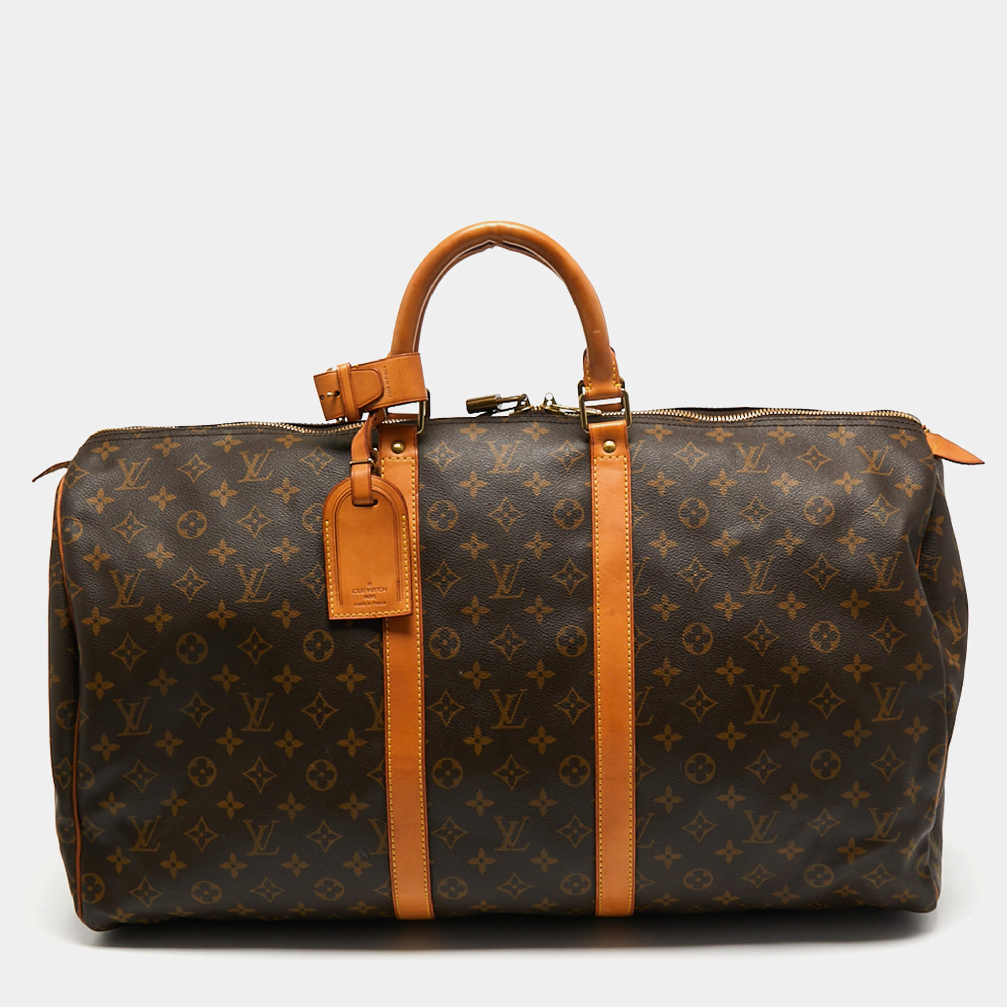 Pre Owned Louis Vuitton Monogram Canvas Keepall 55 Bag