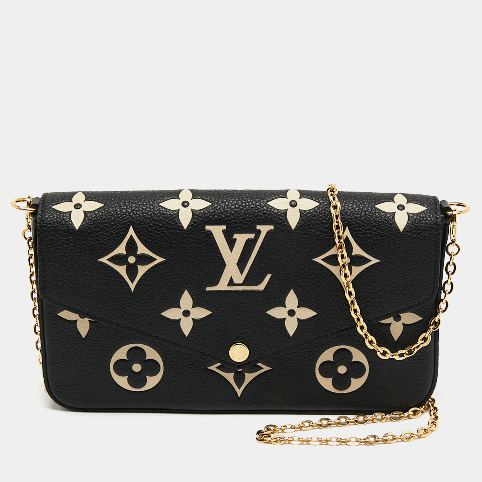 Louis Vuitton Bicolor Giant Monogram Empreinte Leather Felicie Pochette Bag  Louis Vuitton