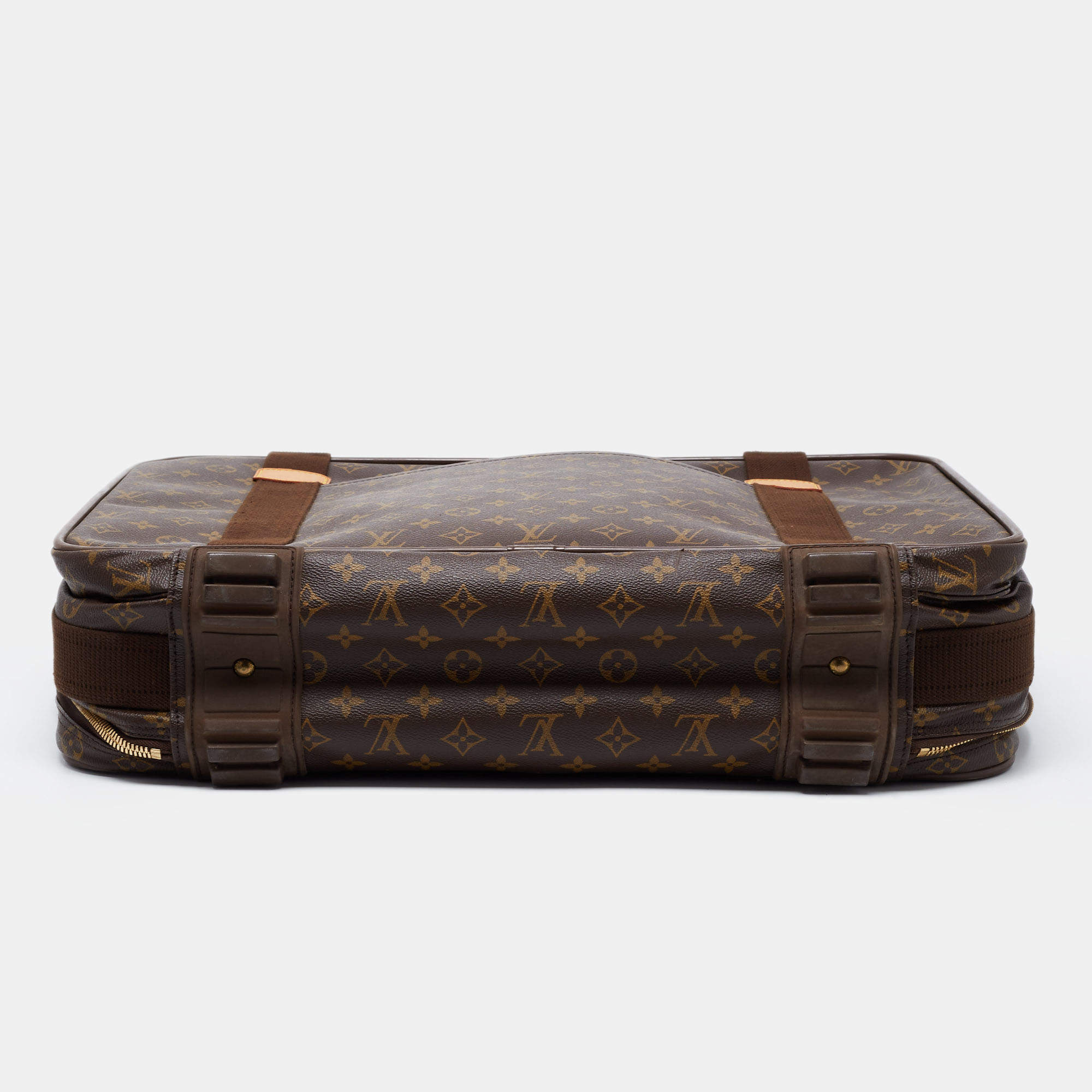 Louis Vuitton Satellite suitcase in monogram canvas and natural leather
