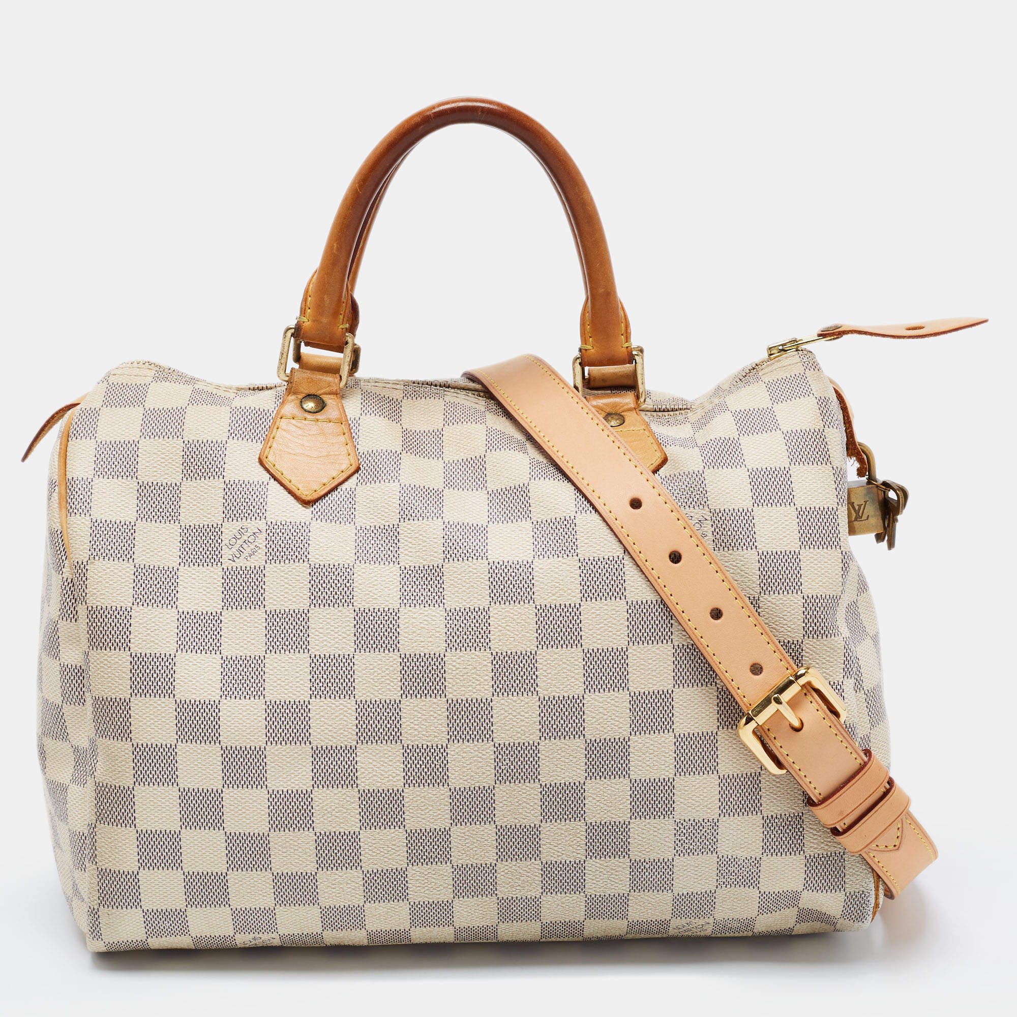 مملوكة مسبقًا Louis Vuitton Damier Azure Canvas Speedy Bandouliere 30 Bag