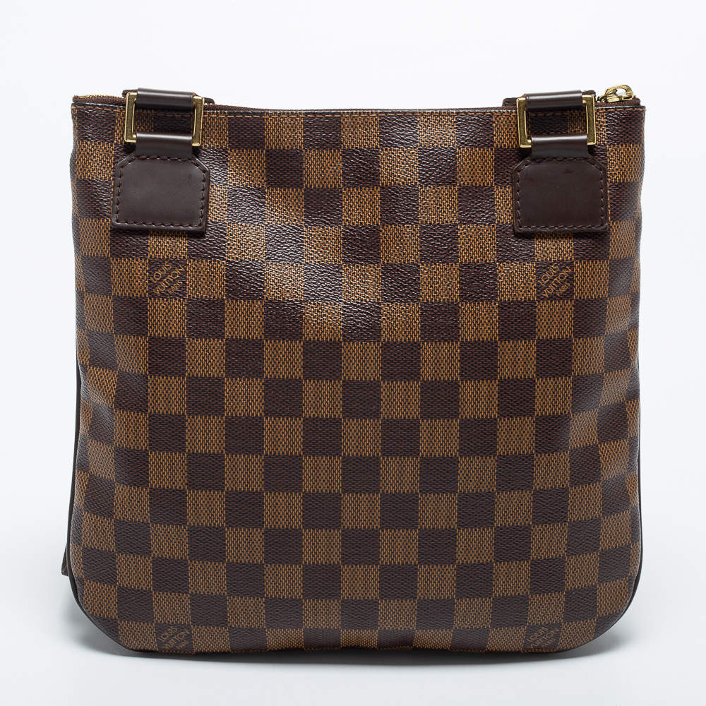 Louis Vuitton Damier Ebene Canvas Original Leather Pochette Bag N63032 Red  - $259.00