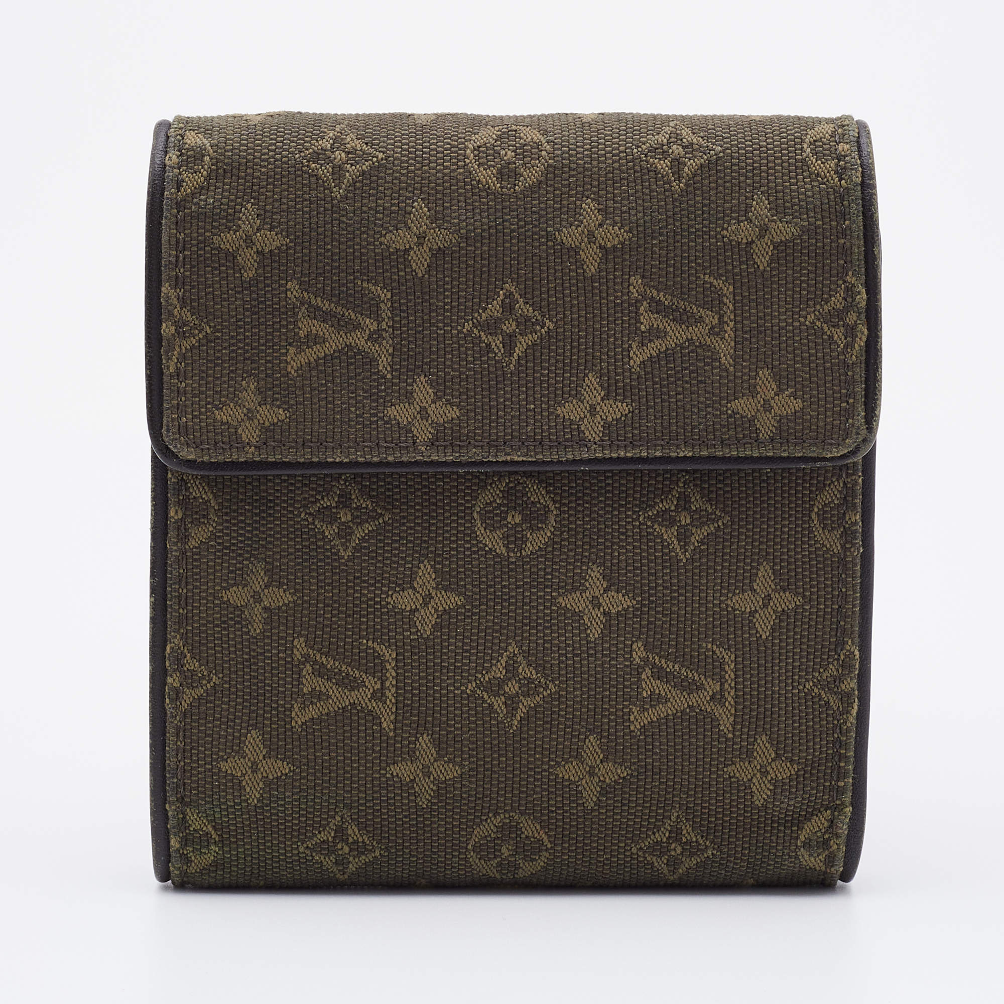 Louis Vuitton Khaki Monogram Mini Lin Compact Wallet Louis Vuitton | The  Luxury Closet