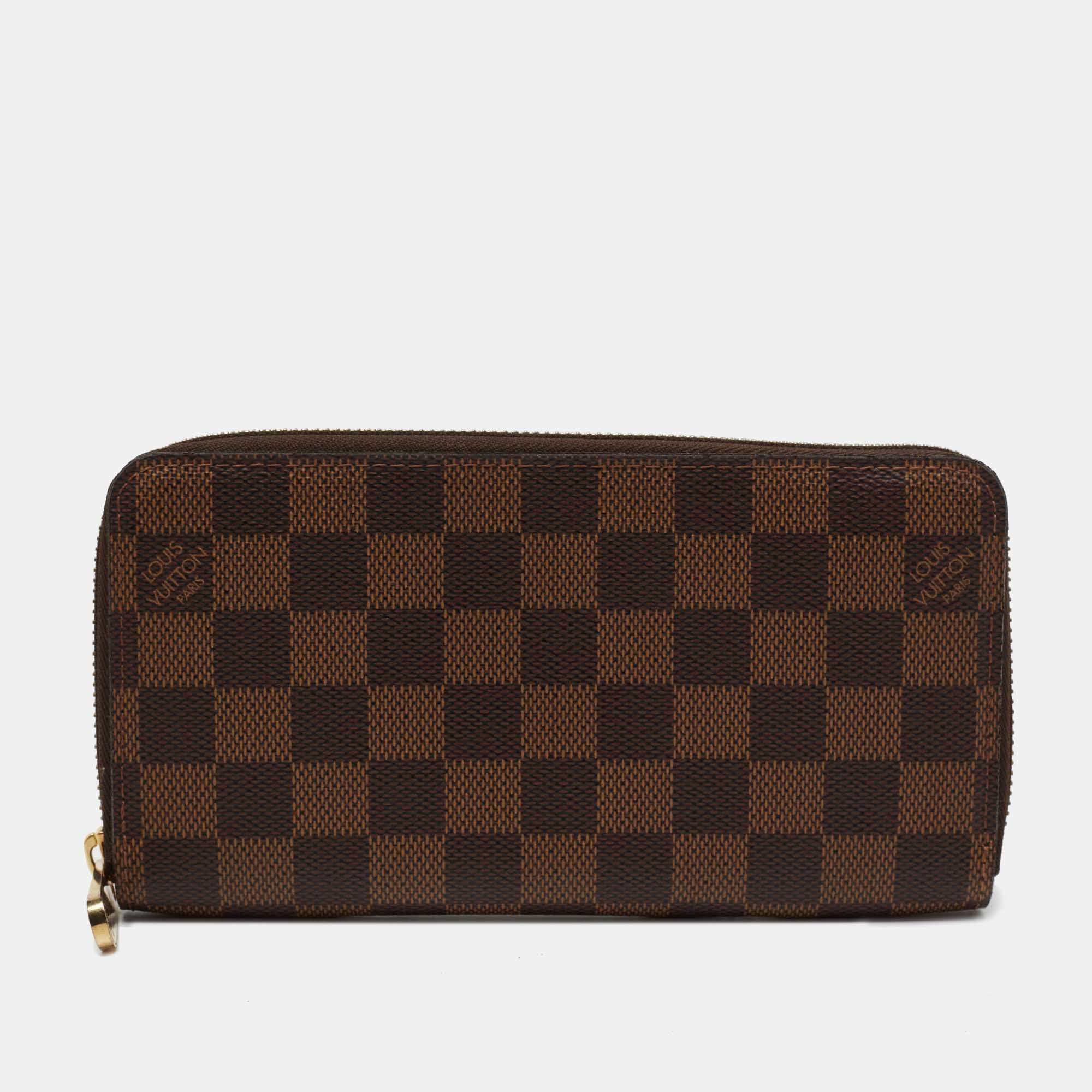 Louis Vuitton Damier Ebene Canvas Zippy Wallet
