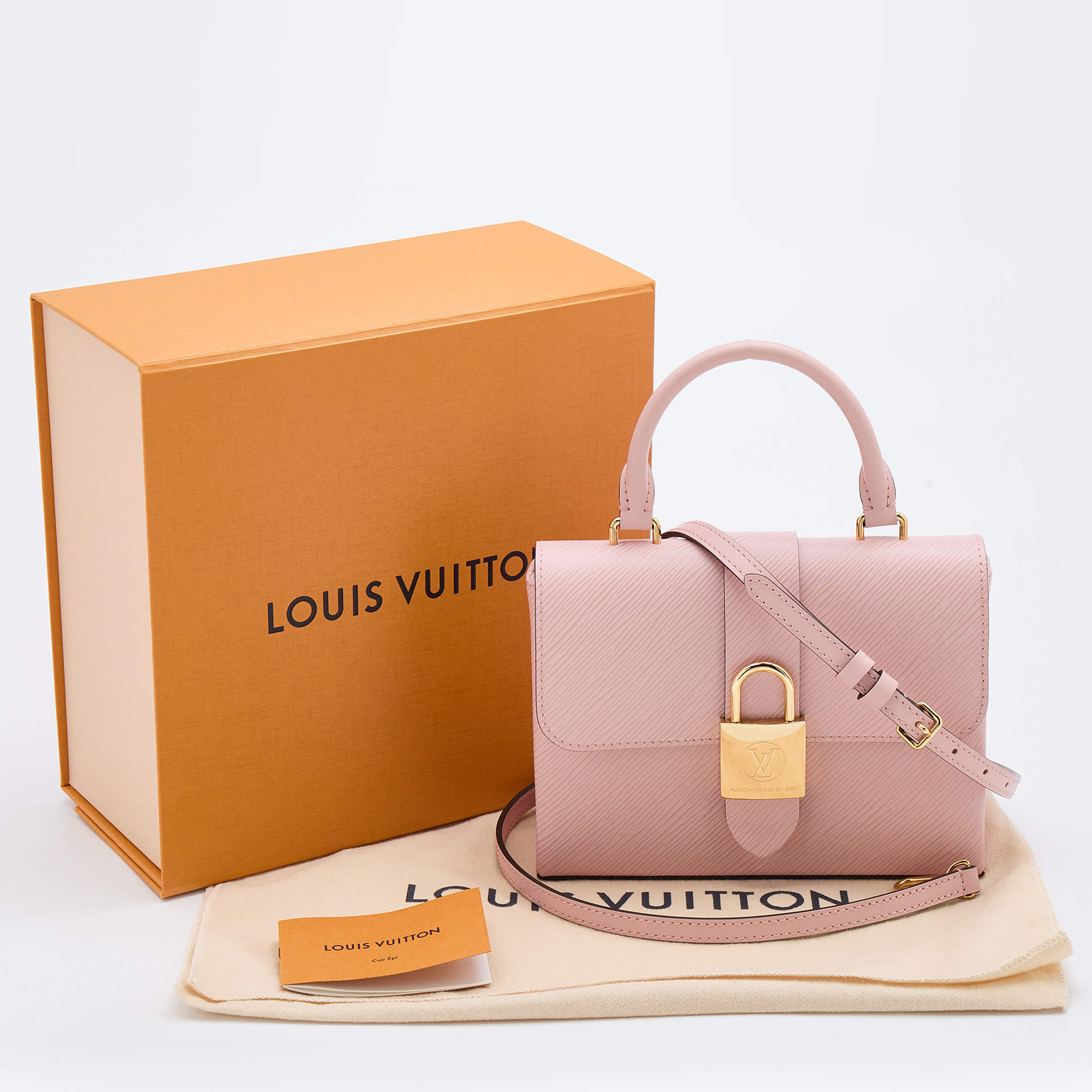 Louis Vuitton Rose Ballerine Epi Leather Locky BB Bag Louis