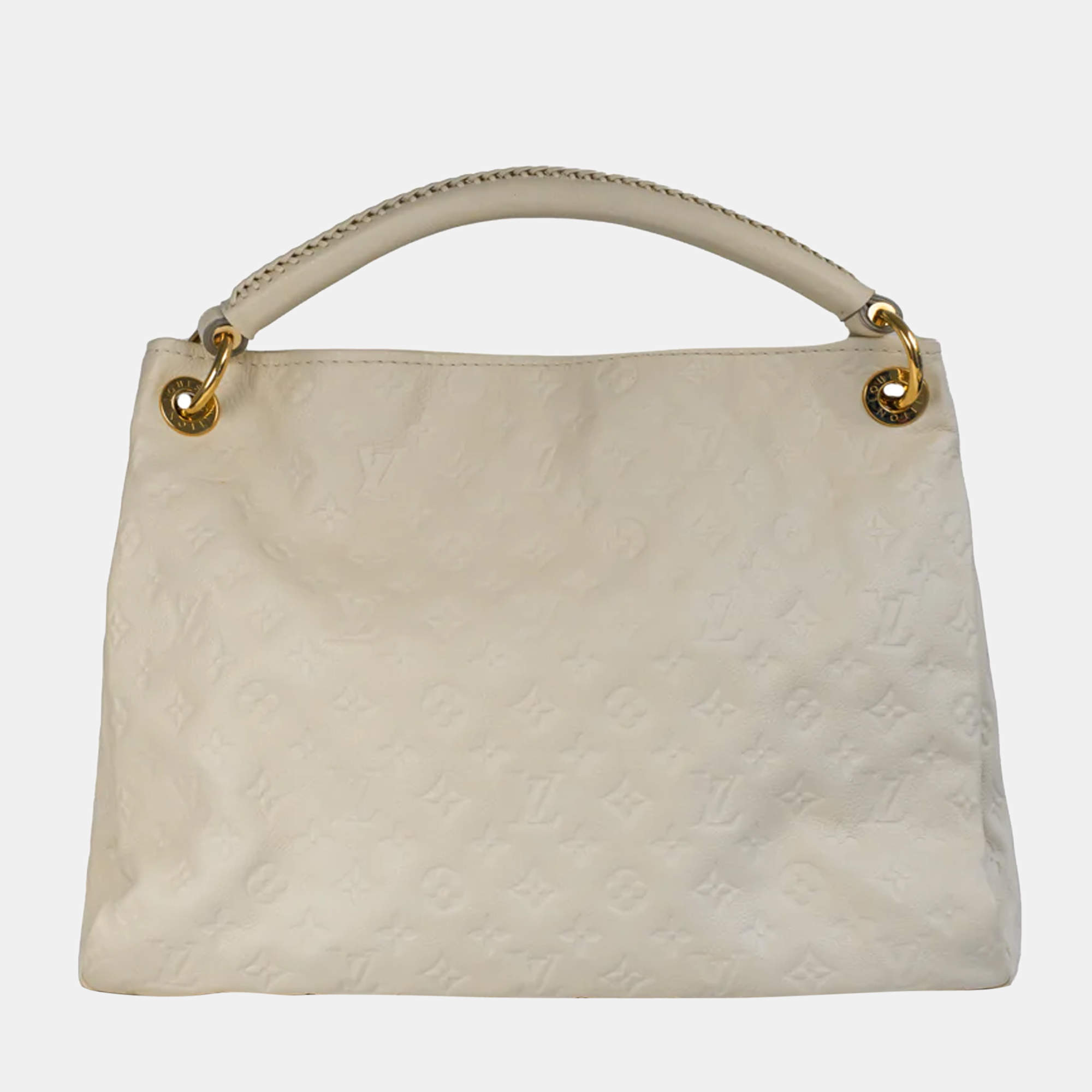 Artsy leather handbag Louis Vuitton White in Leather - 28594193