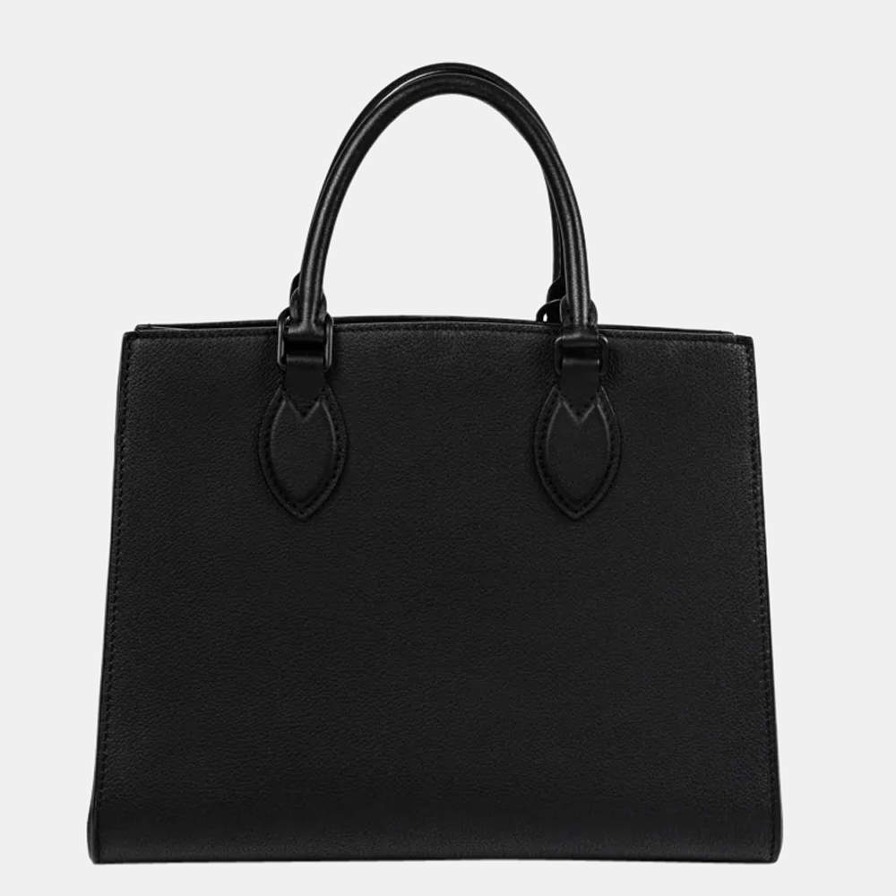 Louis Vuitton Beige/Black Leather Lockme Tote Bag - ShopStyle
