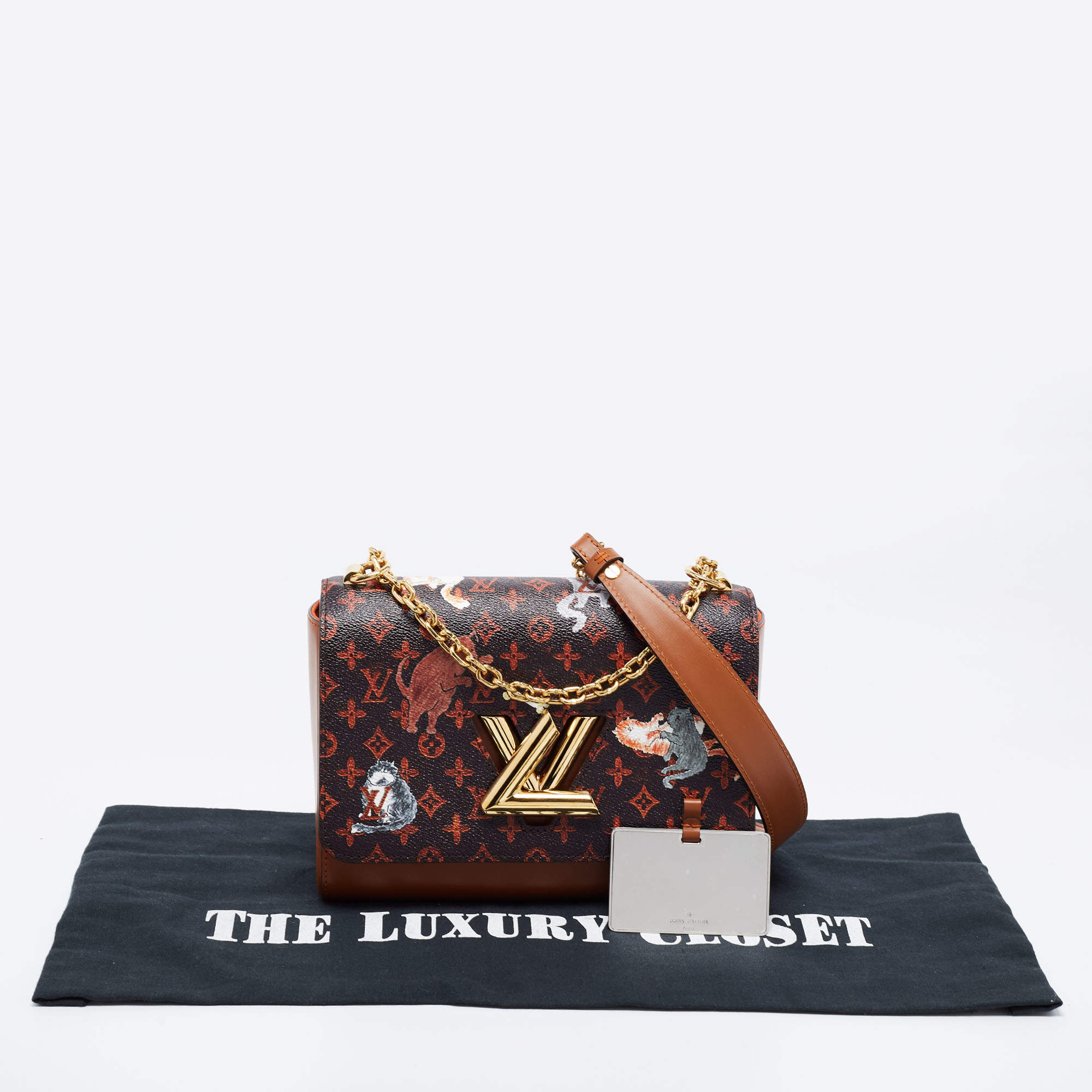 Louis Vuitton Brown Leather Grace Coddington Catogram Petite Boîte Cha
