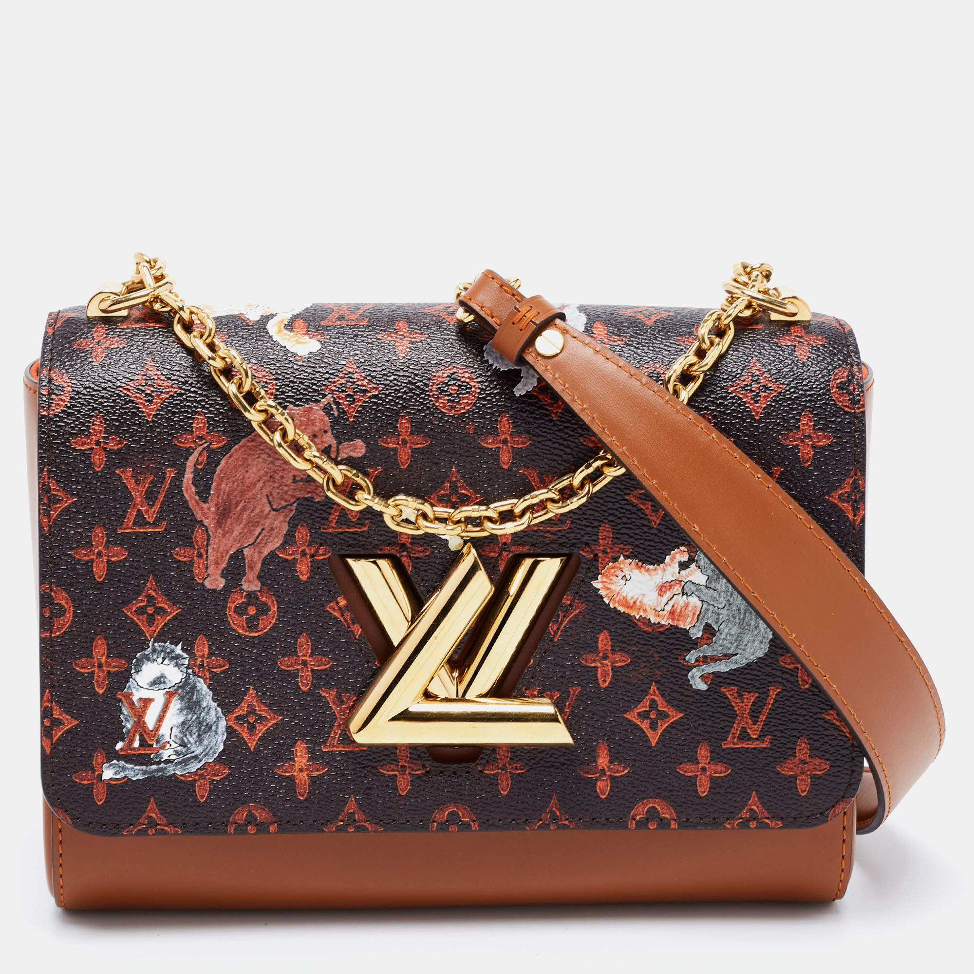 Louis Vuitton Catogram Canvas Limited Edition Grace Coddington Twist MM Bag