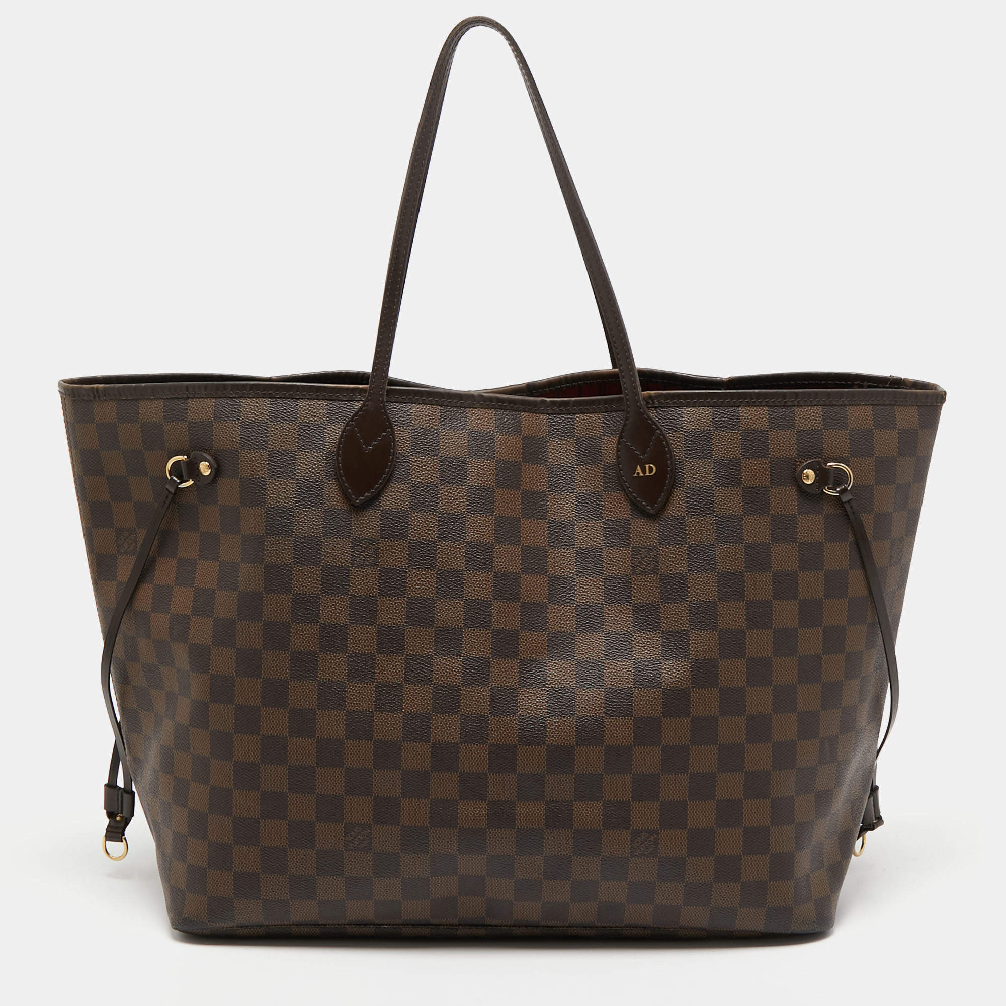 Pre Owned Louis Vuitton Damier Ebene Canvas Neverfull GM Bag