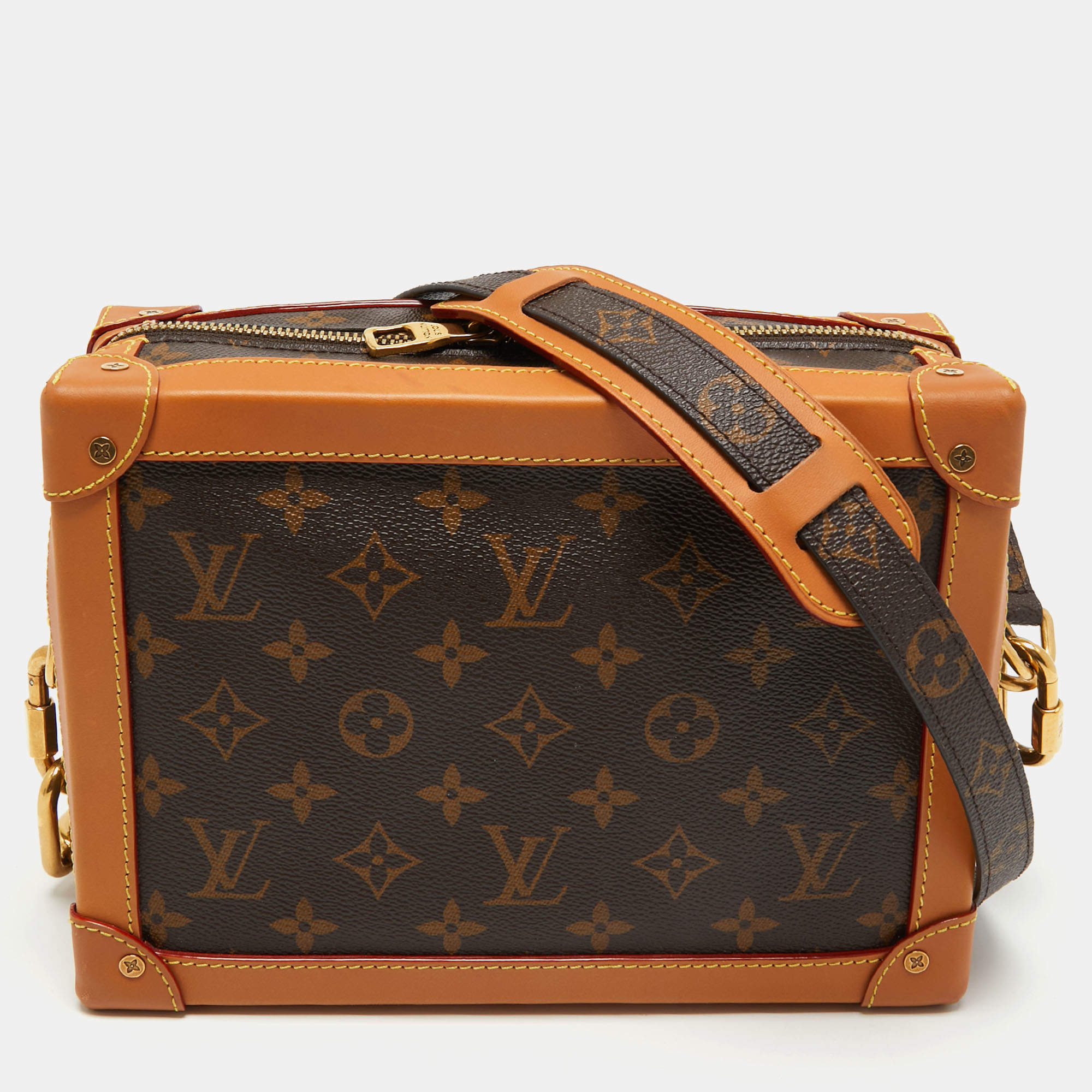 Louis Vuitton White Monogram Leather Legacy Soft Trunk Bag Louis