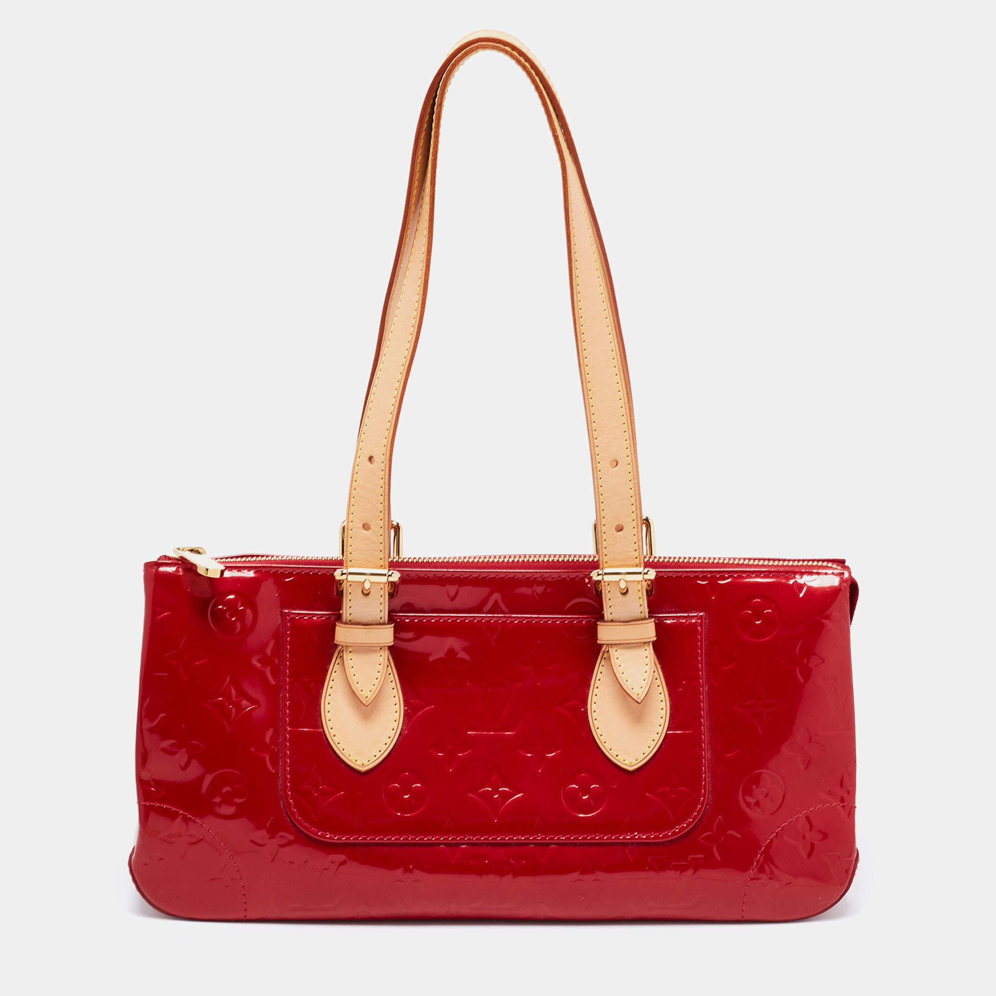 Pre Owned Louis Vuitton Pomme D'amour Monogram Vernis Rosewood Avenue Bag