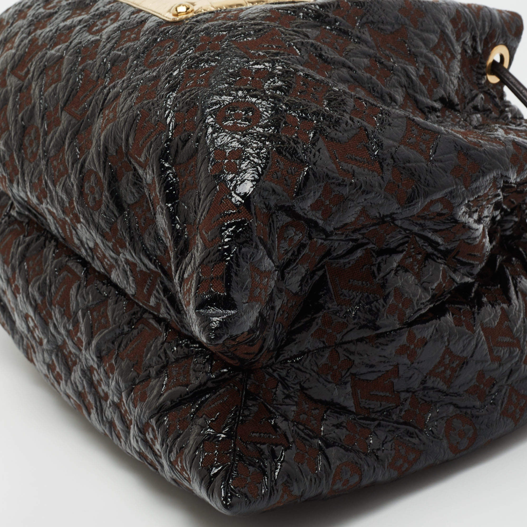 Black Louis Vuitton Monogram Vinyl Squishy Shoulder Bag