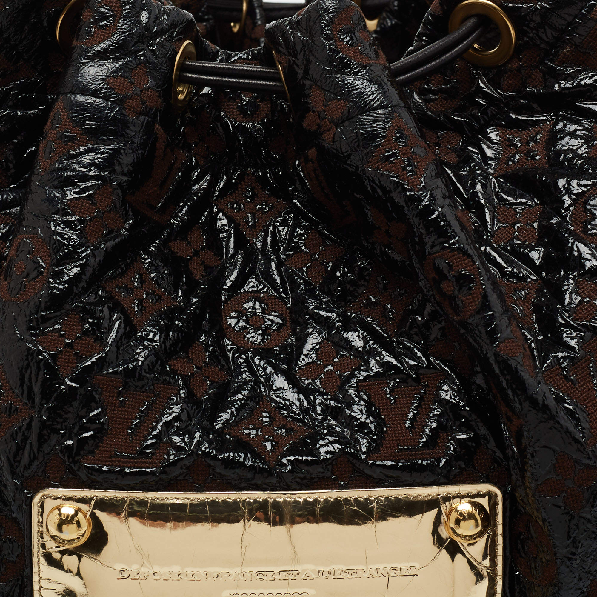 Louis Vuitton Black/Brown Vinyl Monogram Squishy Bag Louis Vuitton