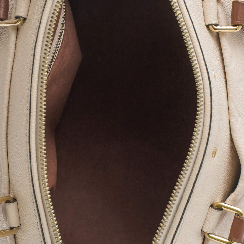 Speedy linen handbag Louis Vuitton Beige in Linen - 38069408