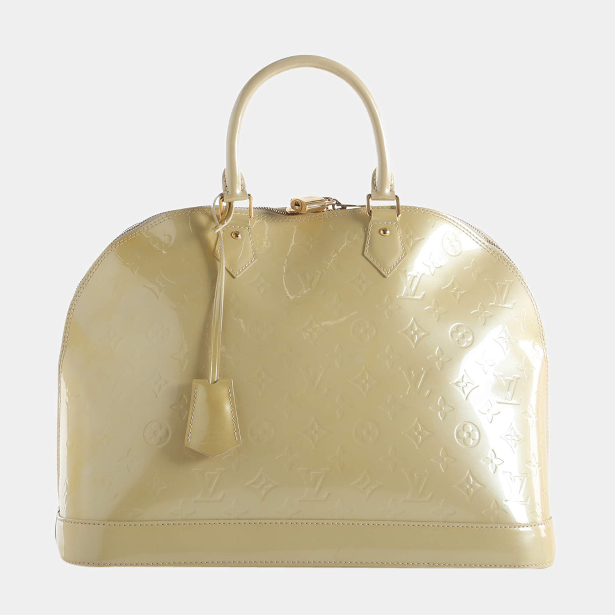 Louis Vuitton Dune Monogram Vernis Alma GM Handbag Satchel 