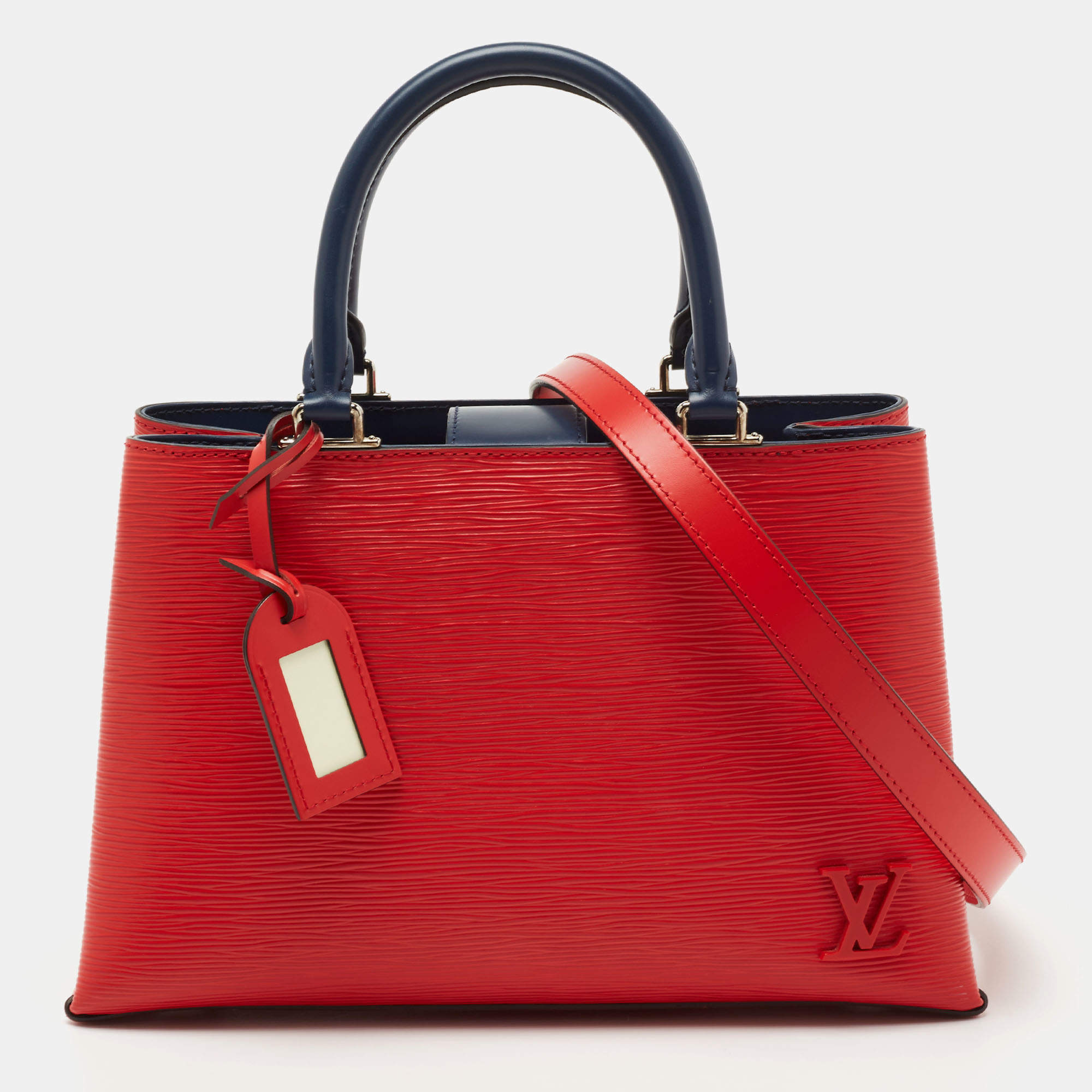 Garage Luxe - Louis Vuitton Red Epi Leather Kleber PM Bag with Long Strap  Excellent Condition with Box Price:1450$ + VAT(160$) #louisvuitton #fashion