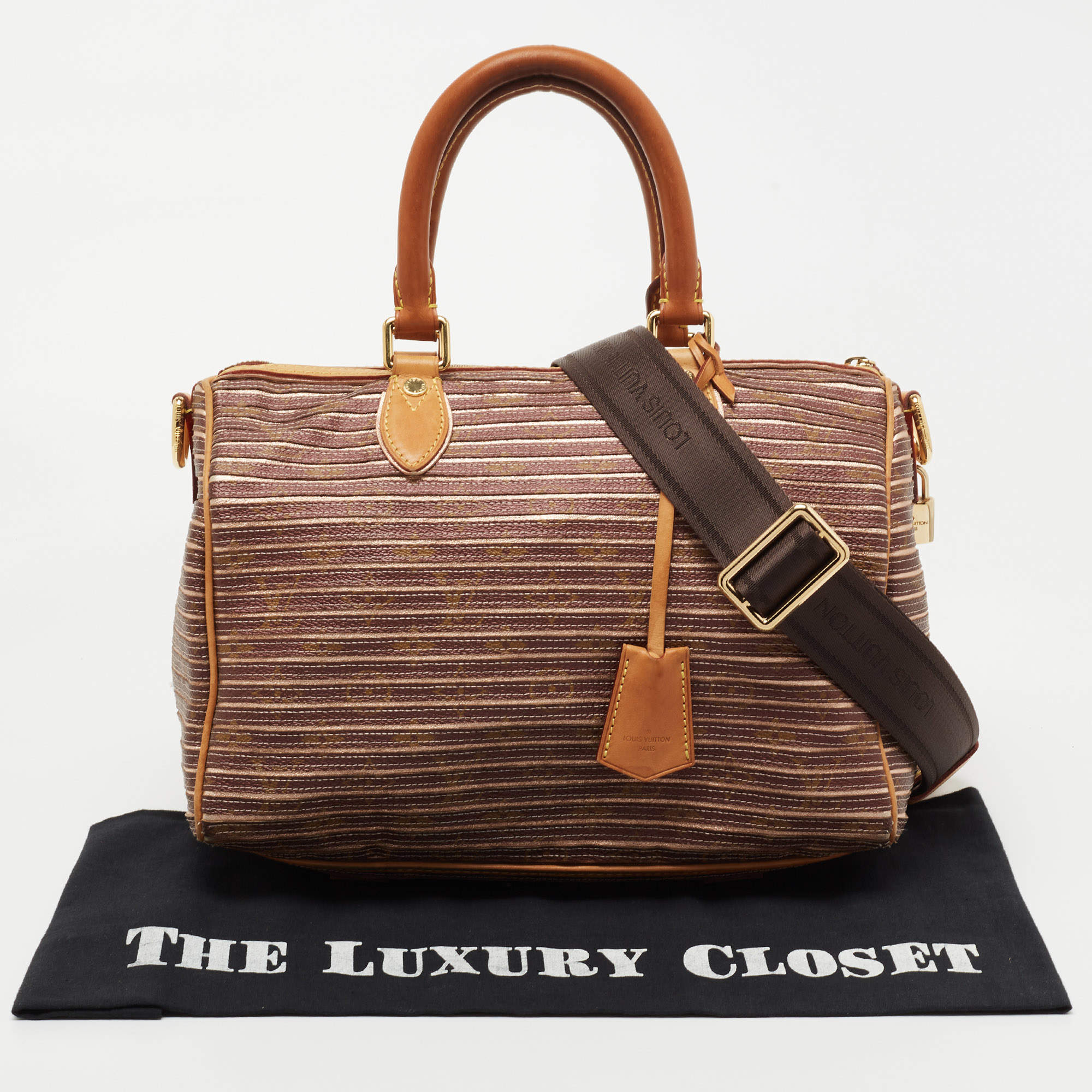 Louis Vuitton Peche Monogram Canvas and Leather Limited Edition Eden Speedy  30 Bag
