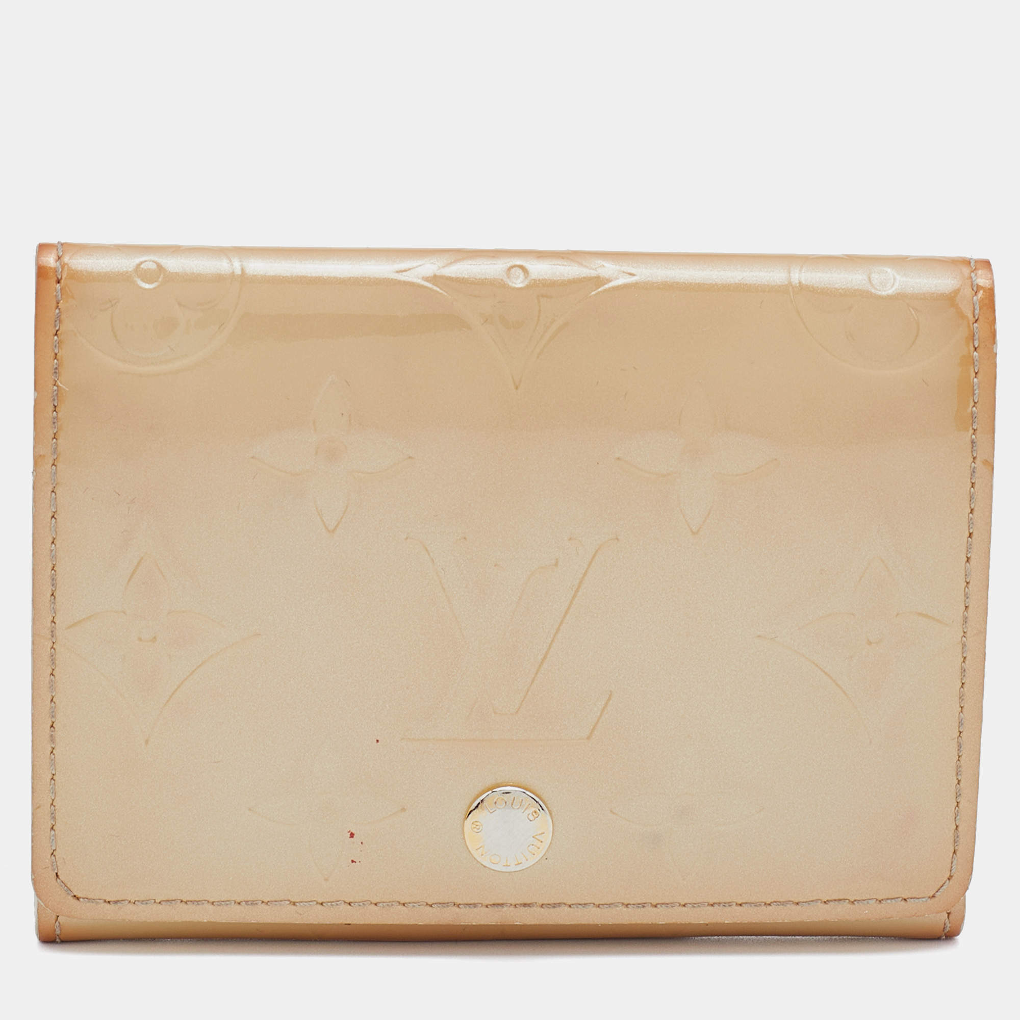 Louis Vuitton Perle Monogram Vernis Flap Card Case