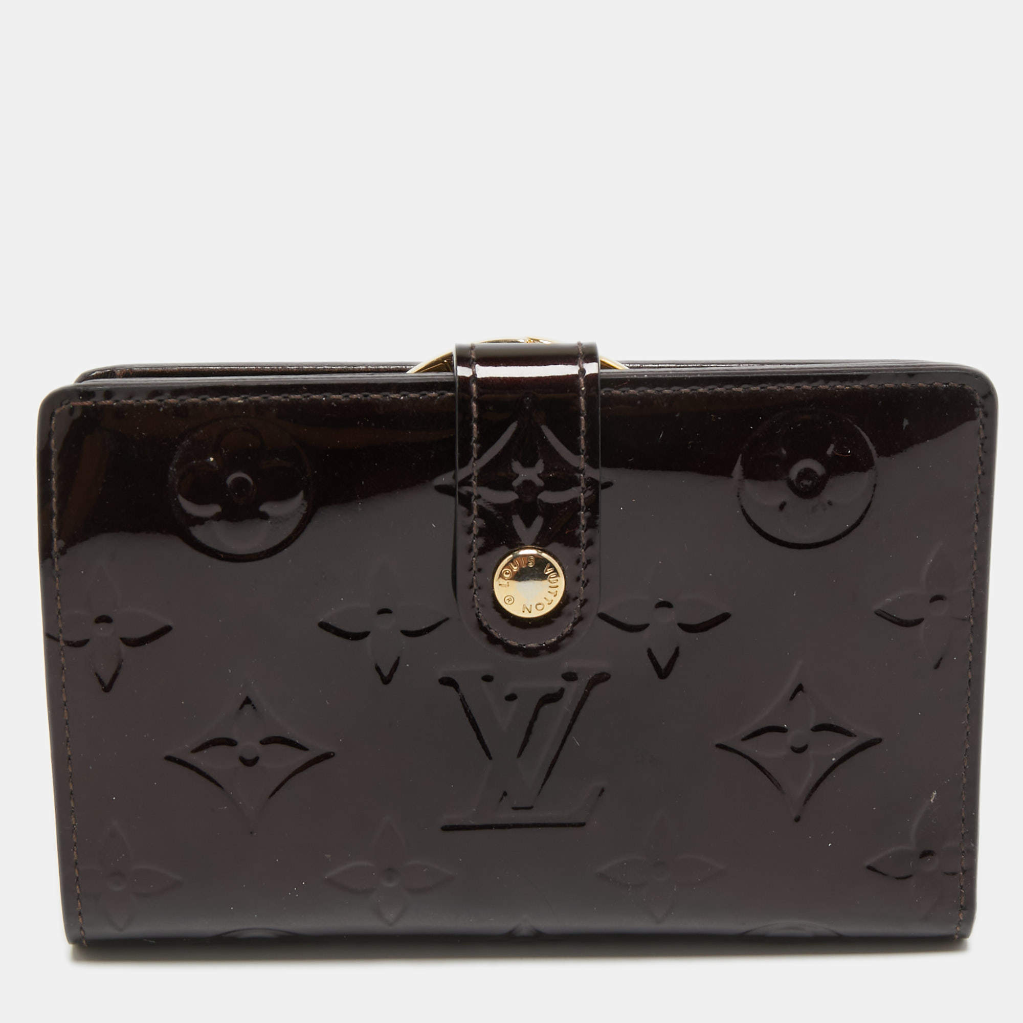 مملوكة مسبقًا Louis Vuitton Amarante Monogram Vernis Leather French Purse Wallet
