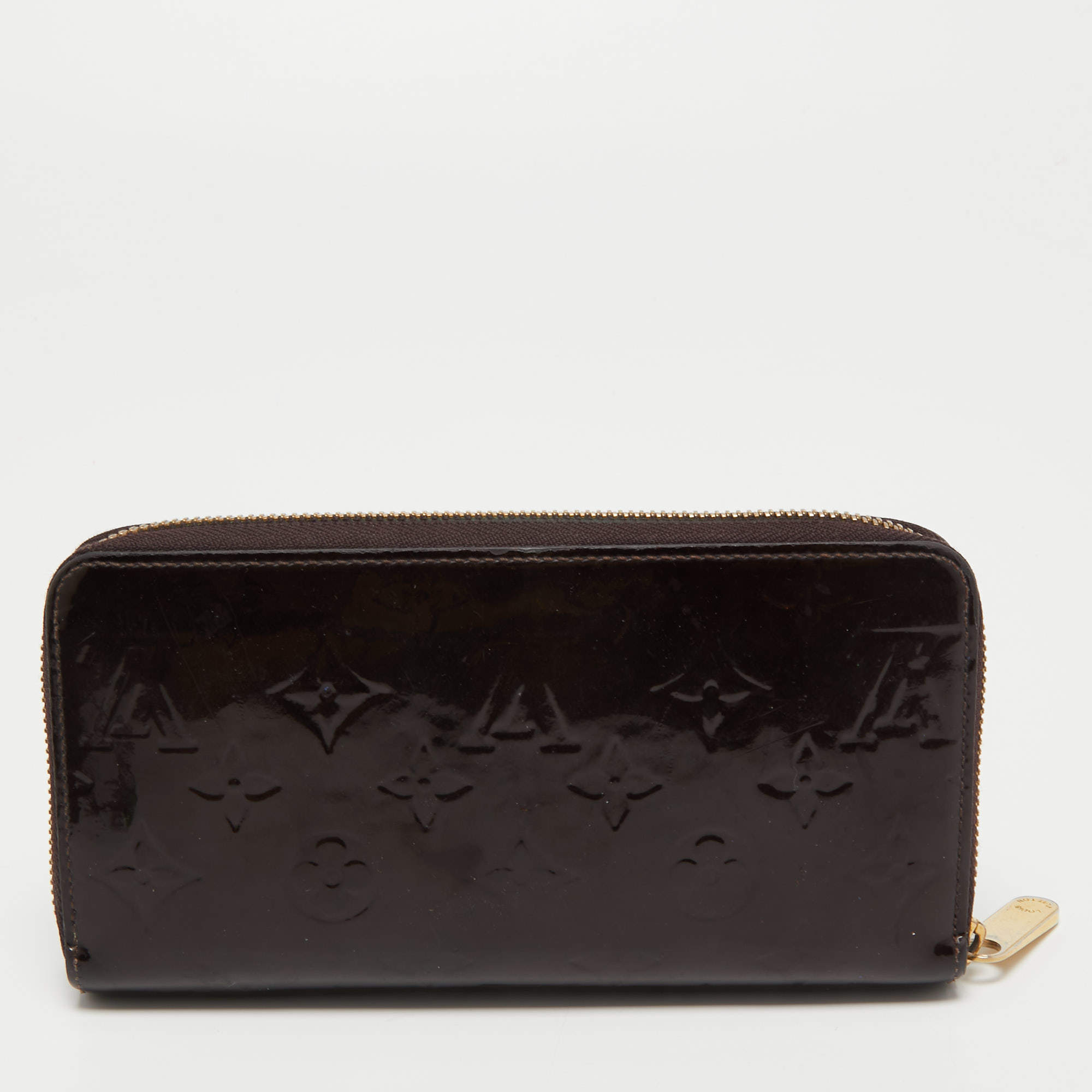 LOUIS VUITTON Zippy Wallet Monogram Vernis Leather Amarante M93522 68ML198