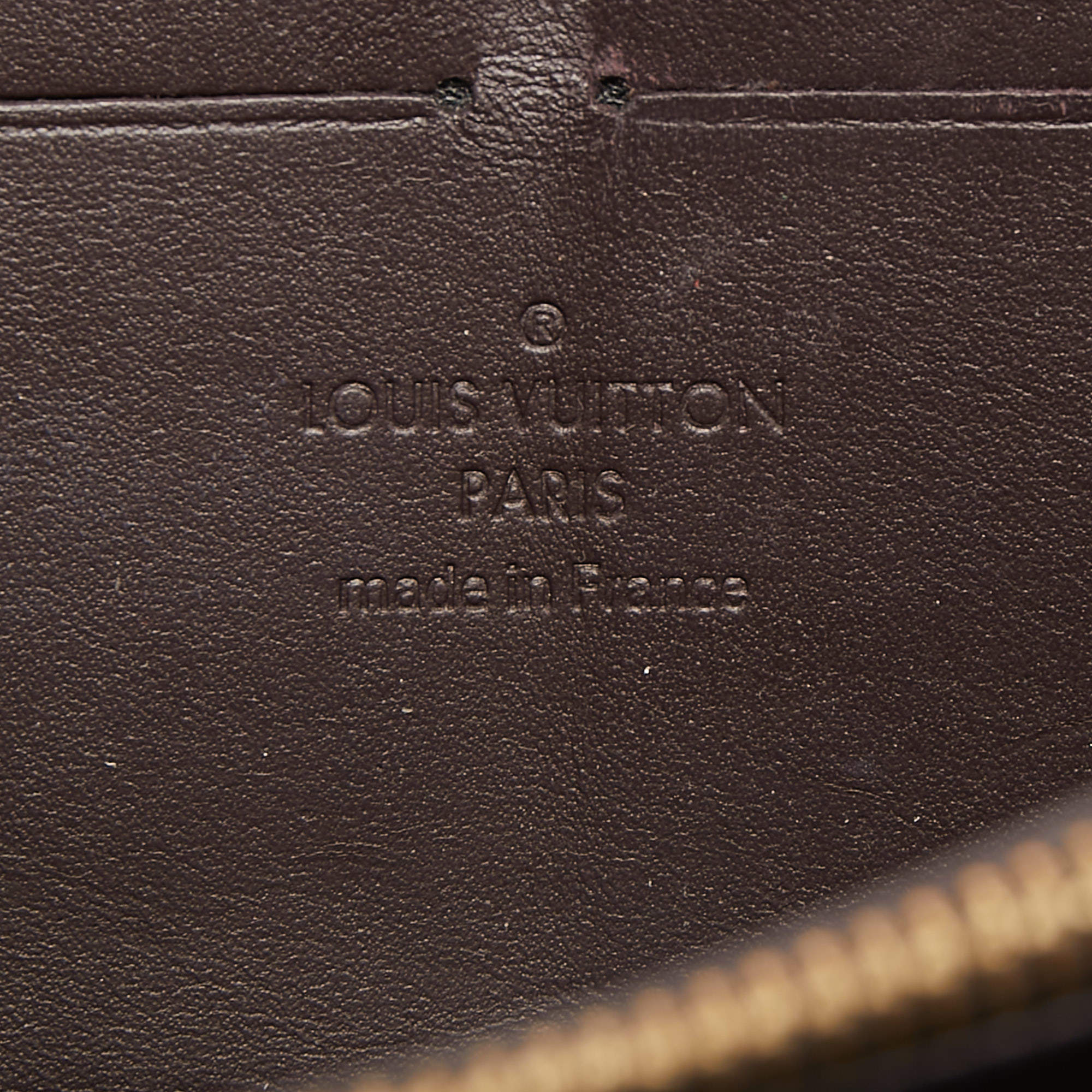 LOUIS VUITTON Zippy Wallet Monogram Vernis Leather Amarante M93522