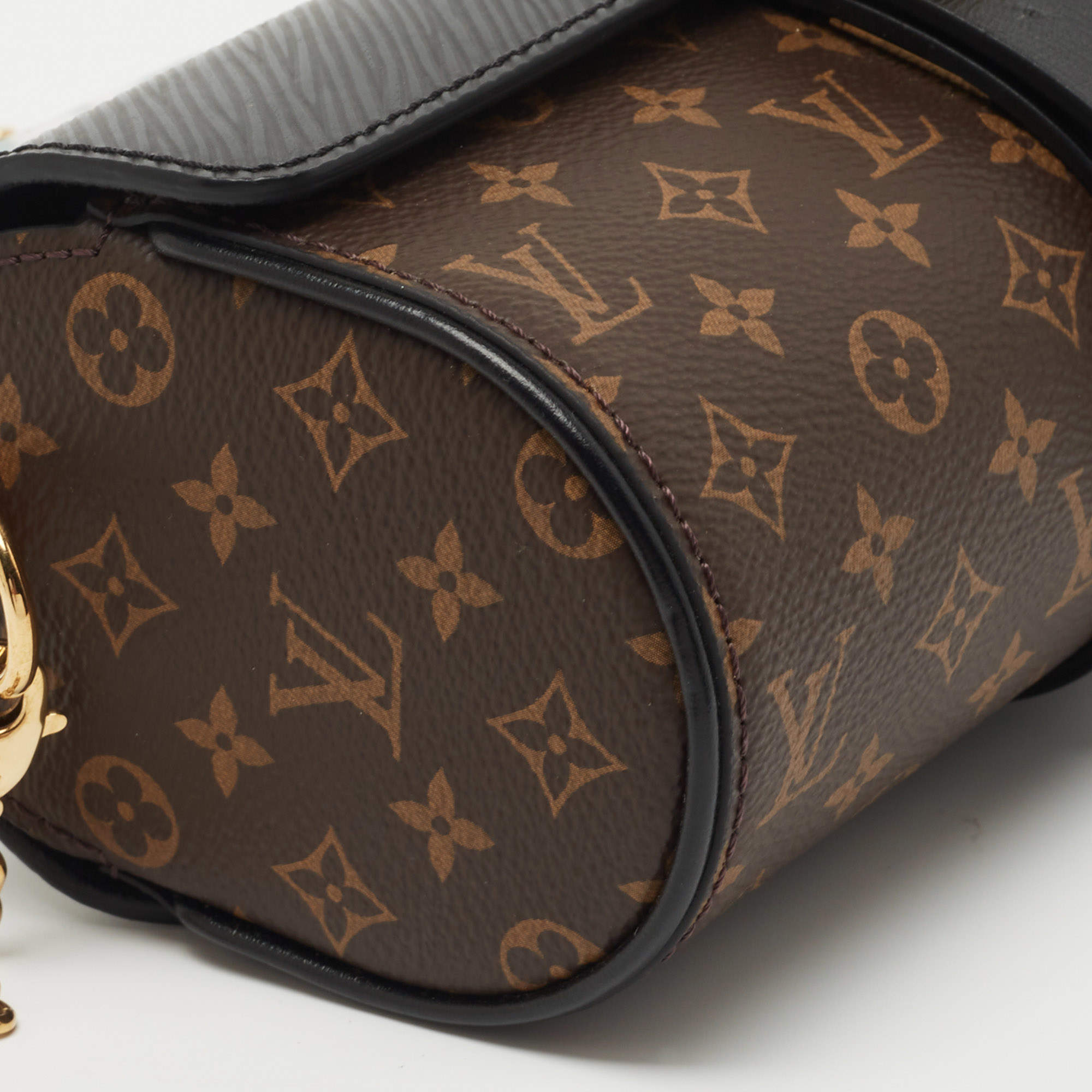 Louis Vuitton, Bags, Louis Vuitton Glasses Case Handbag Monogram Canvas  And Epi Leather Black Brown