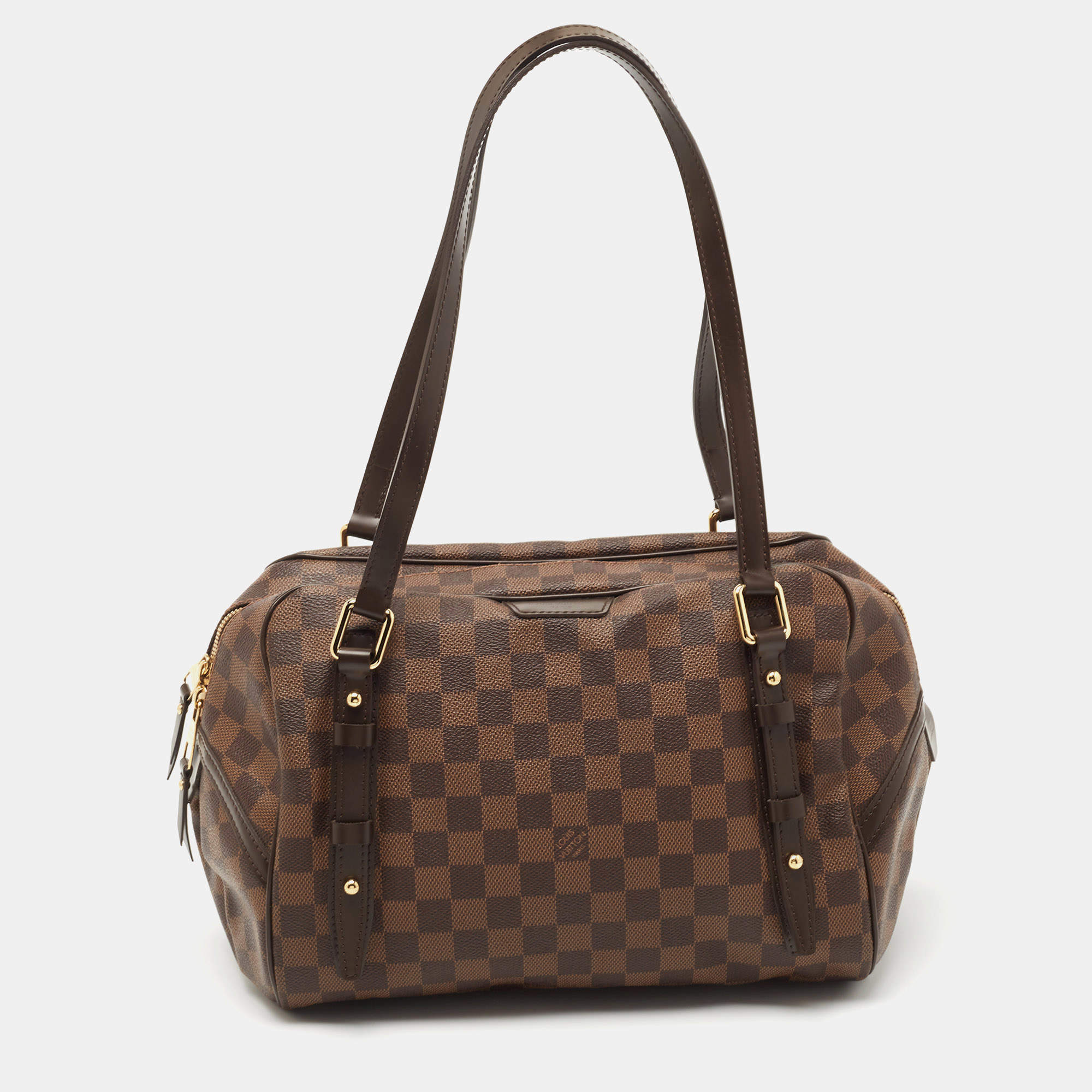 Pre Owned Louis Vuitton Damier Ebene Canvas Rivington GM Bag