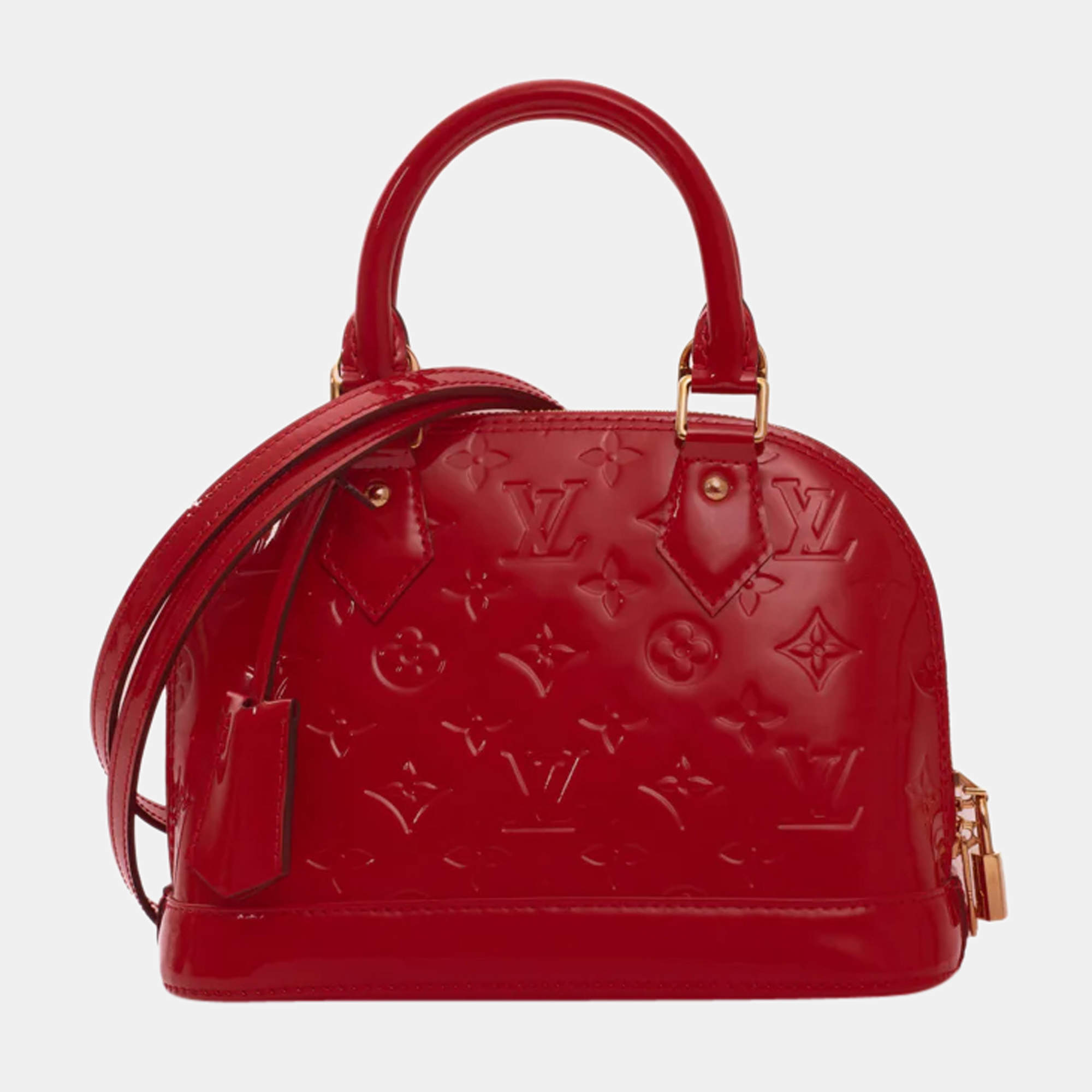 leather louis vuitton red bag