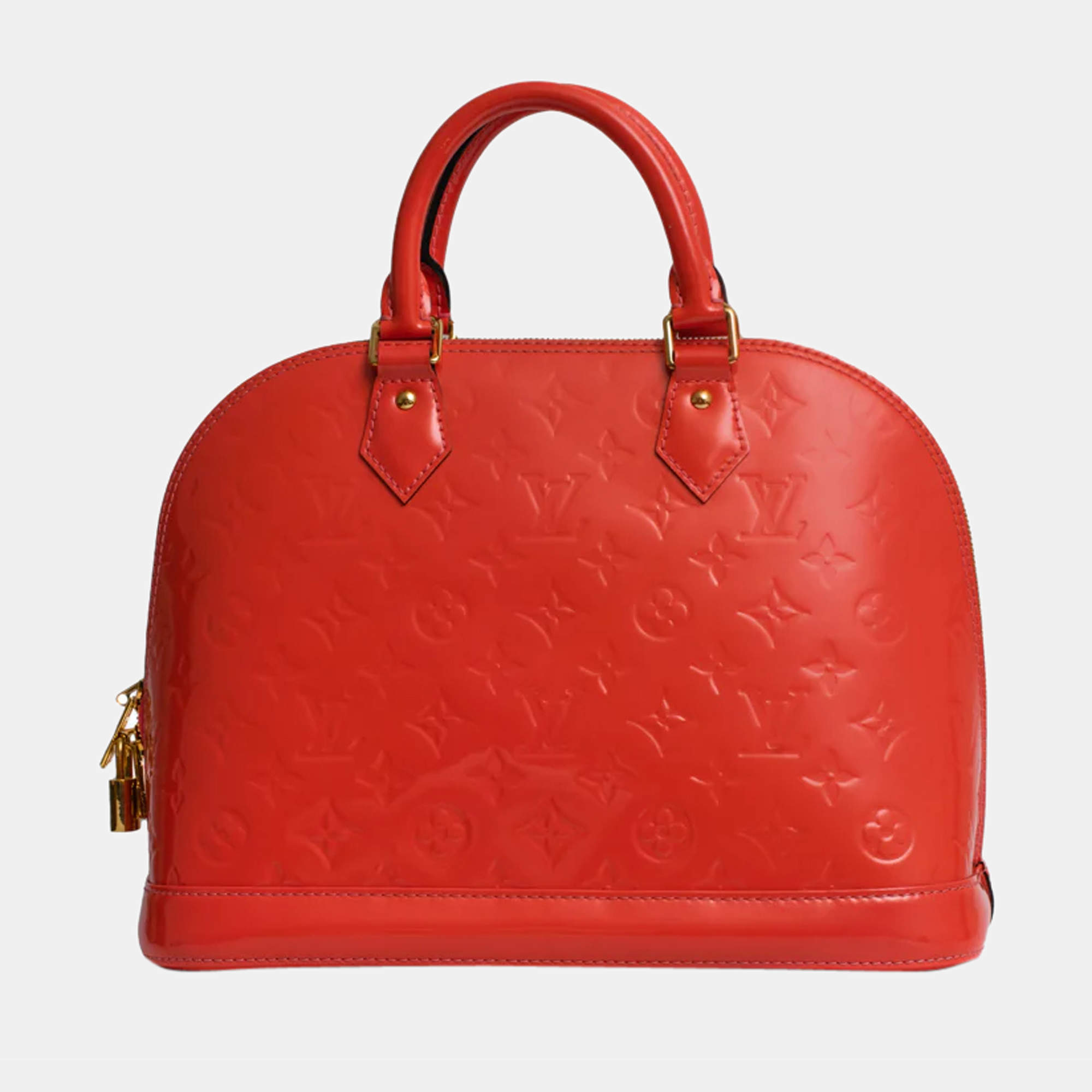 Louis Vuitton Orange Sunset Monogram Vernis Alma GM Bag  Labellov  Buy  and Sell Authentic Luxury