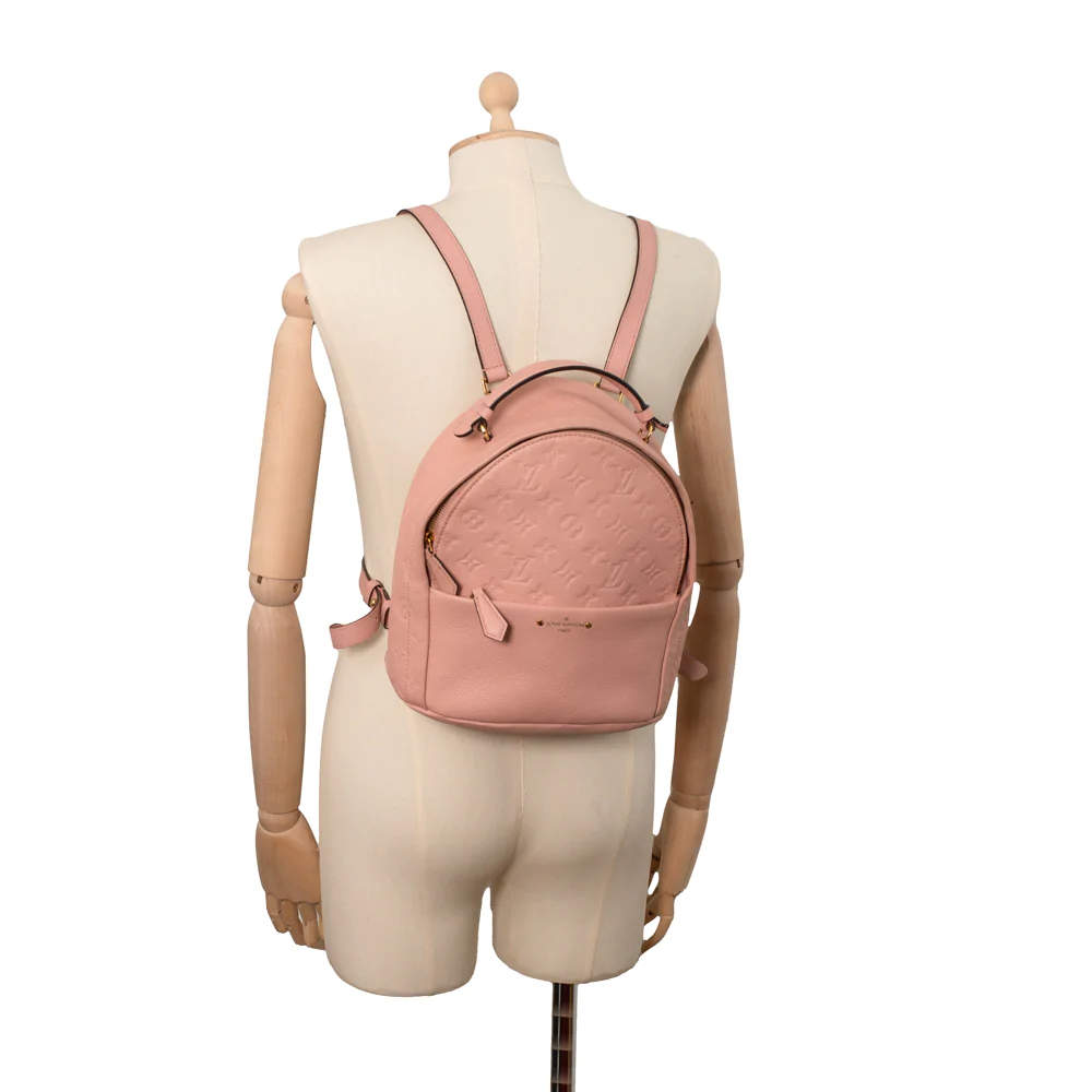 Louis Vuitton Rose Poudre Monogram Empreinte Leather Sorbonne Backpack Bag  - Yoogi's Closet