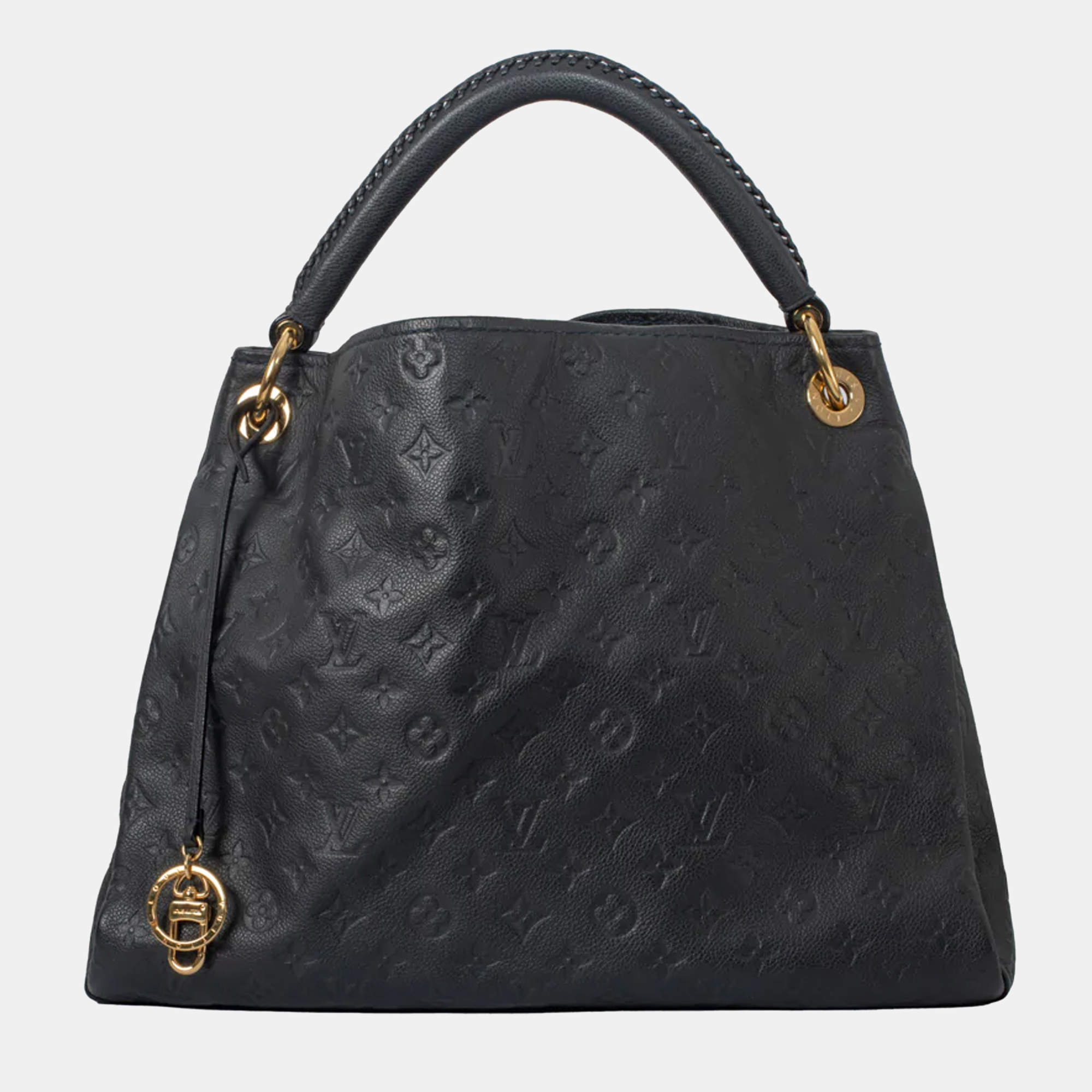 Louis Vuitton Black Monogram Leather Artsy MM Bag. - Unique Designer Pieces