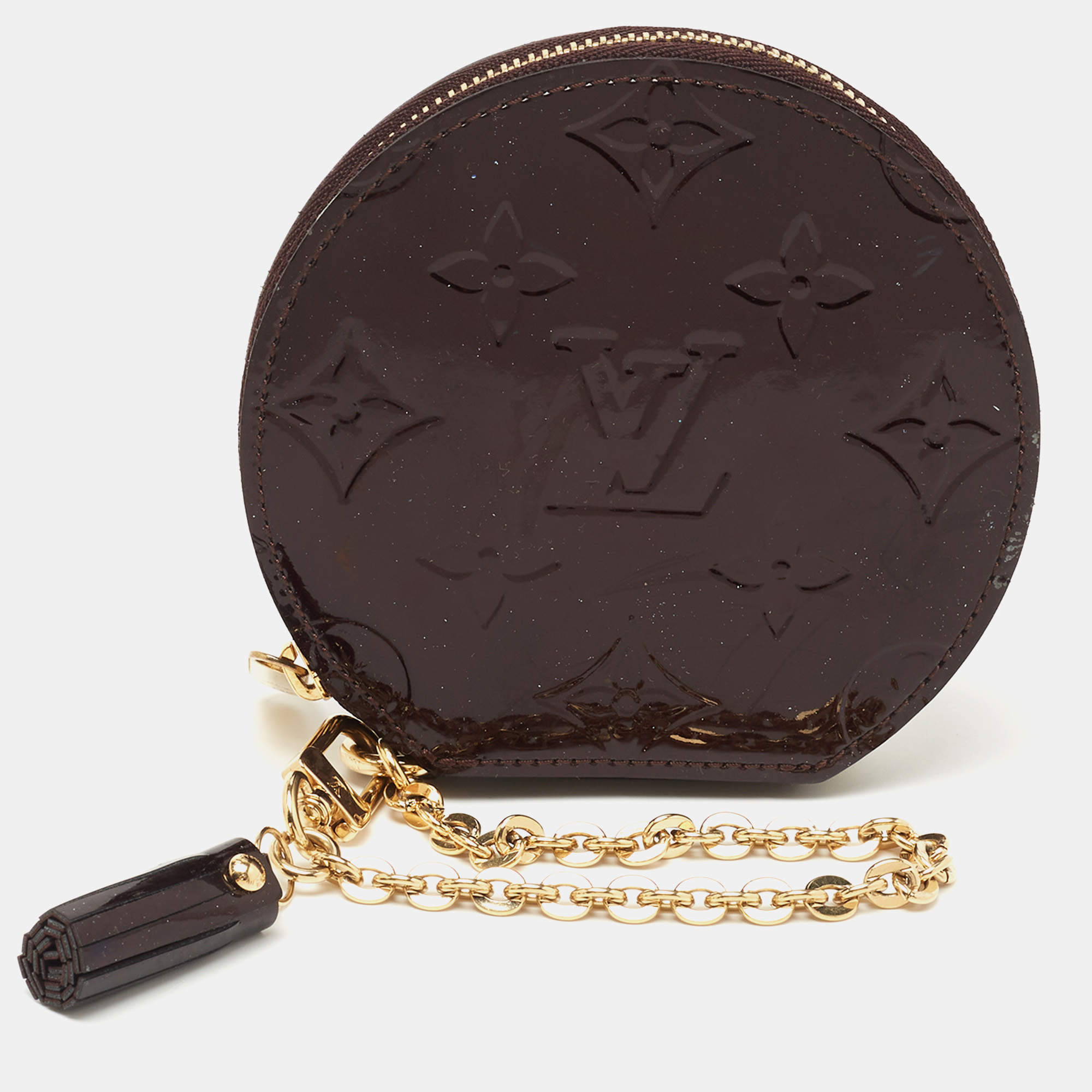 Louis Vuitton Amarante Monogram Vernis Porte Monnaie Round Coin