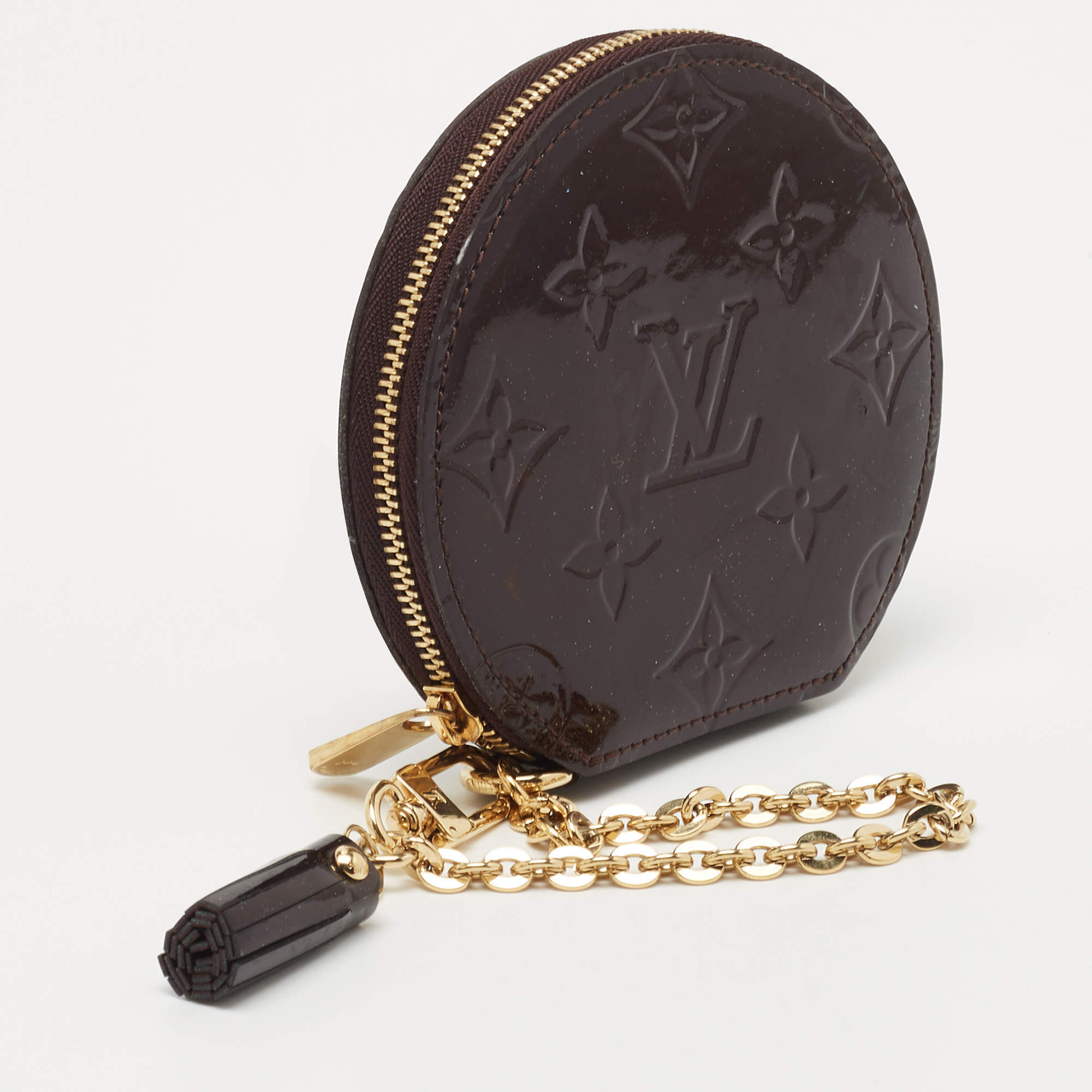 Louis Vuitton Amarante Monogram Vernis Round Coin Purse - Yoogi's Closet