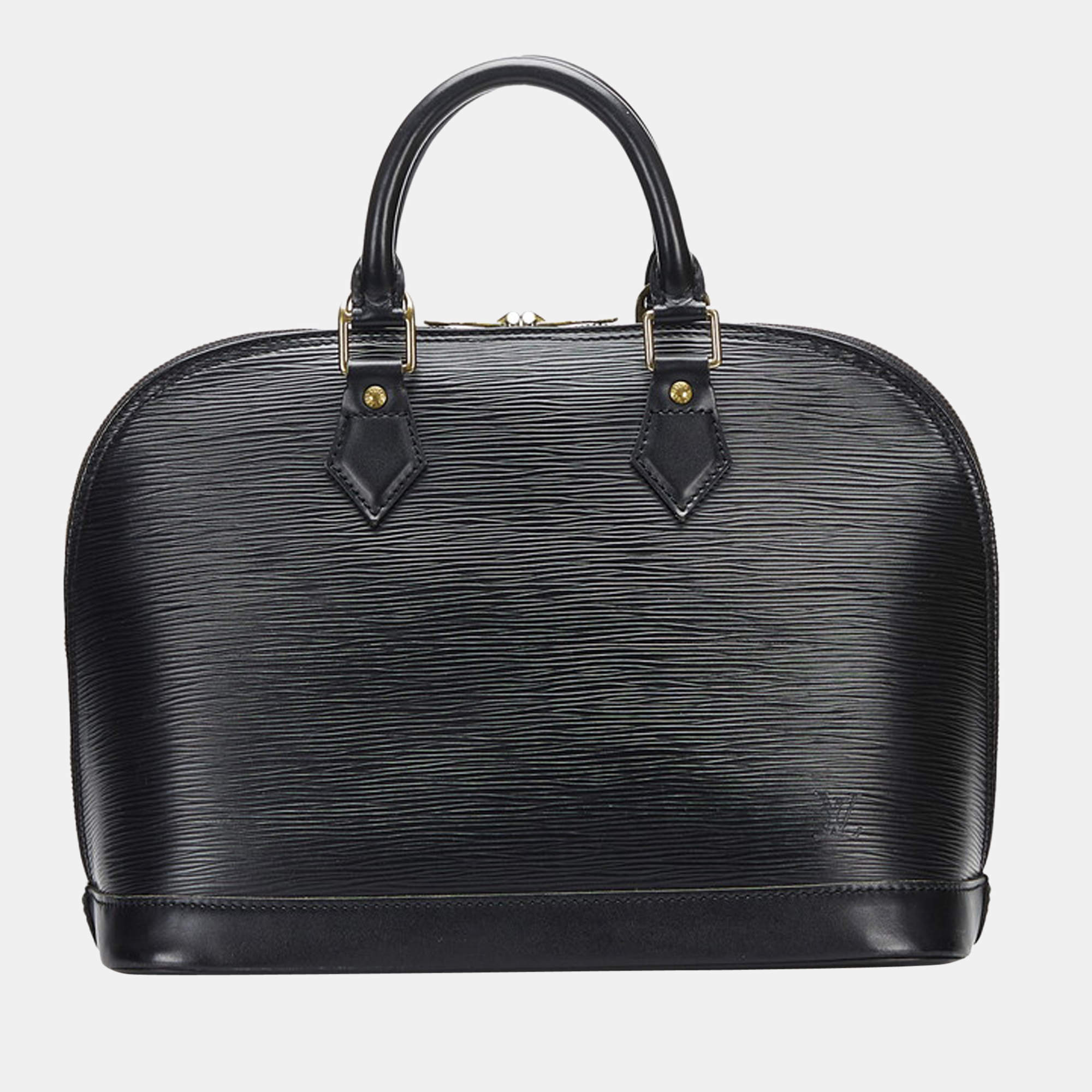 Pre Owned Louis Vuitton Black Epi Leather Alma PM Top Handle Bag