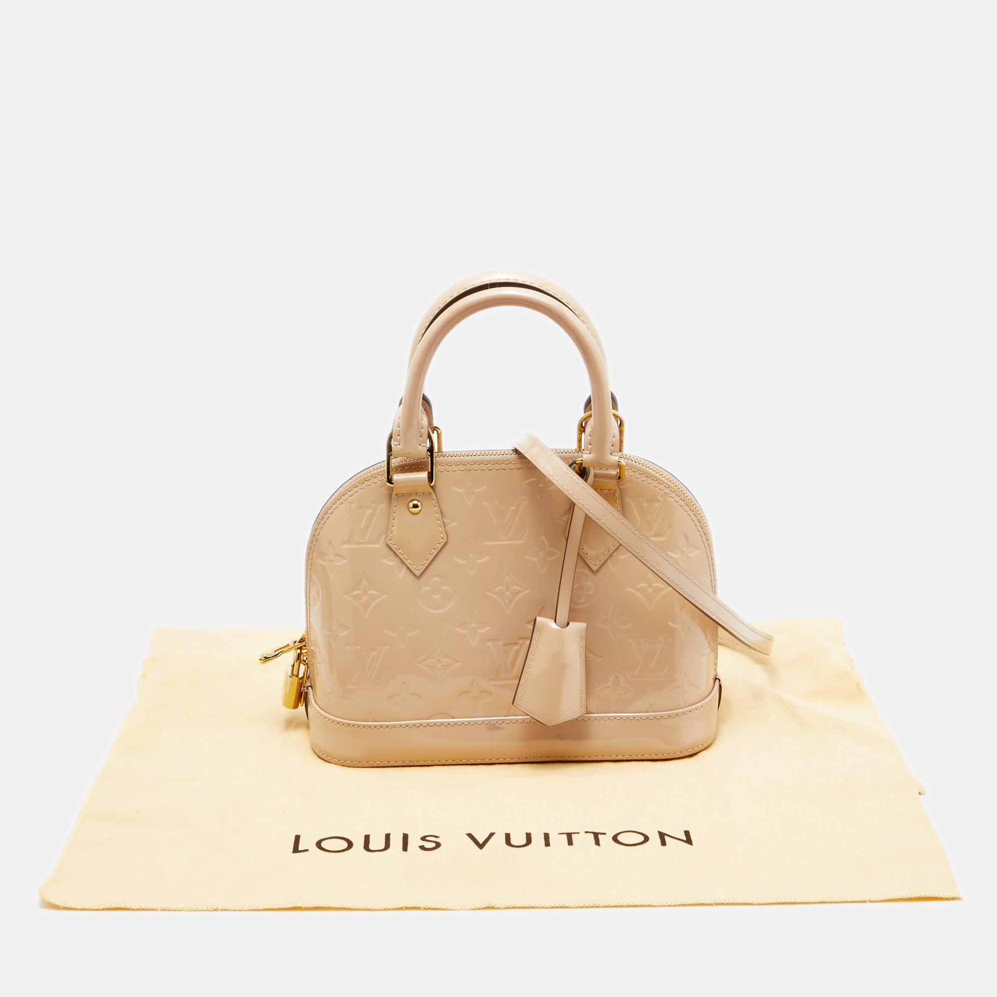 Louis Vuitton Rose Florentine Monogram Vernis Alma BB Bag