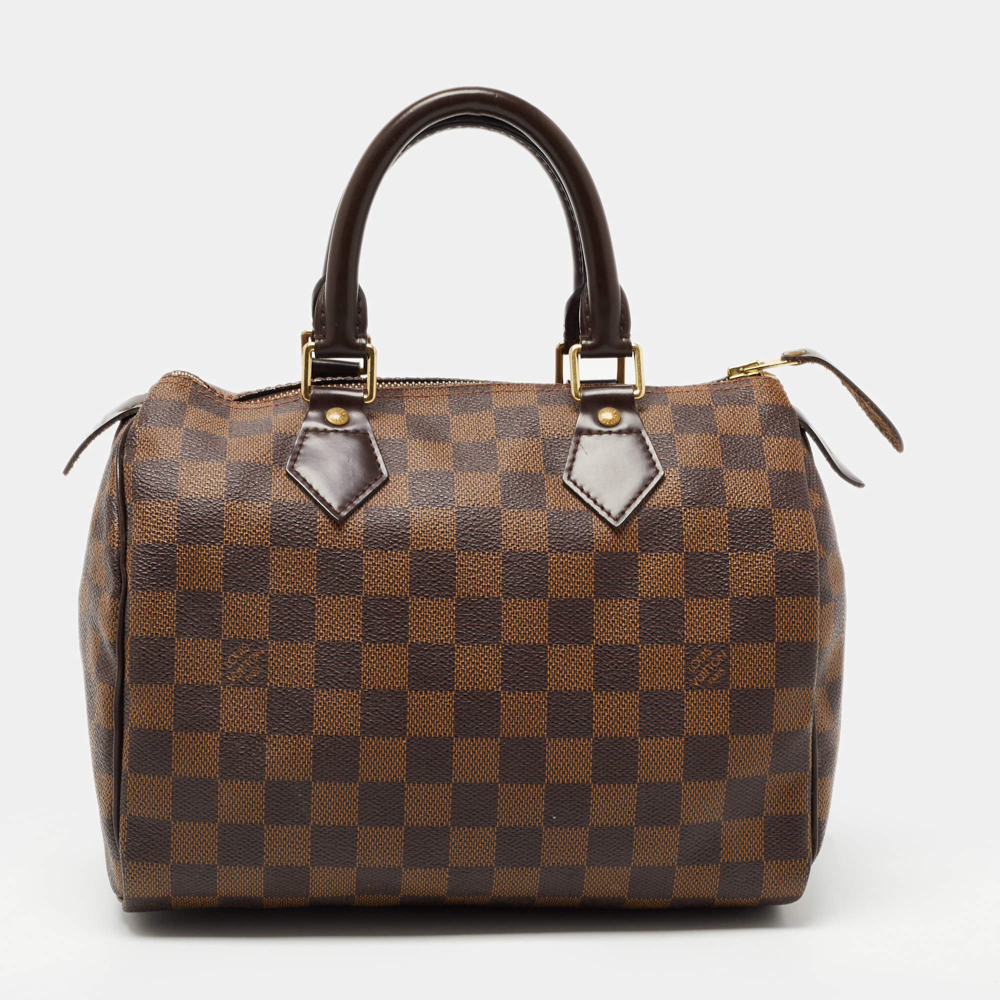 Louis Vuitton Damier Ebene Canvas Speedy 25 Bag