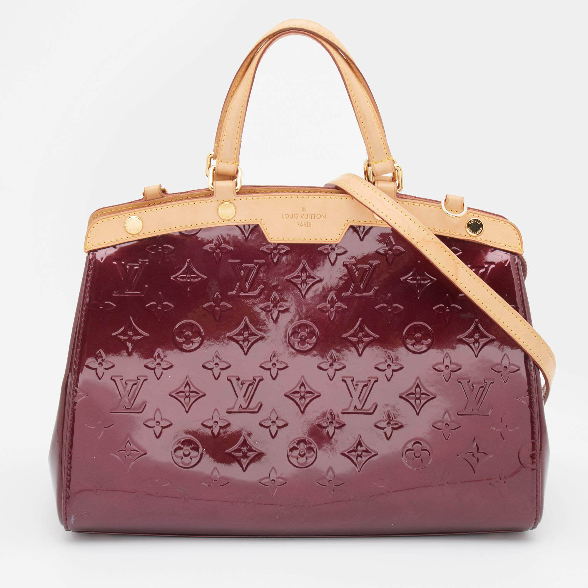 100% Authentic Louis Vuitton Brea MM VERNIS RED shoulder bag