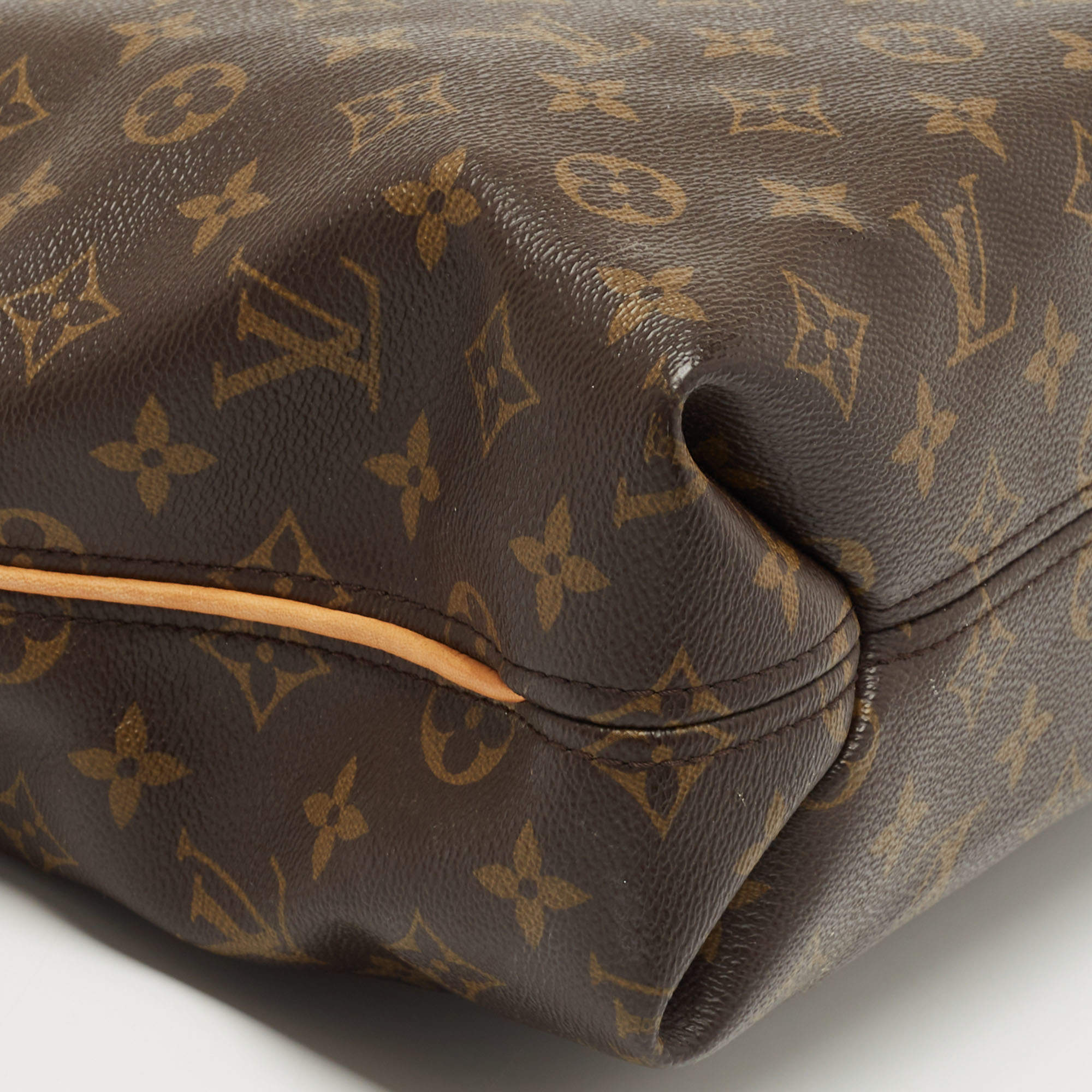 Louis Vuitton Sully PM Brown Leather Cloth ref.42198 - Joli Closet