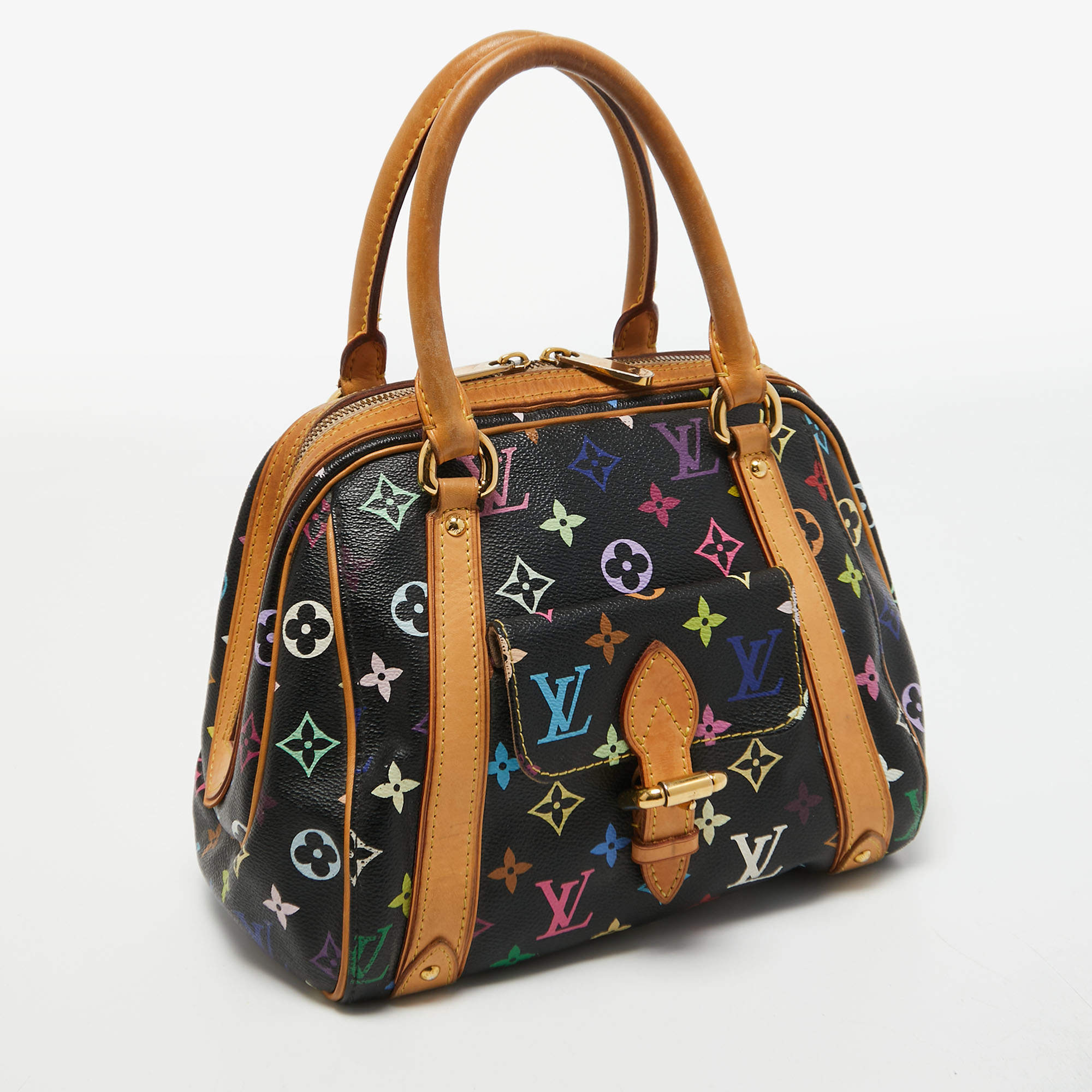 Priscilla Vegan Upcycled LV Patch Bag - ShopperBoard